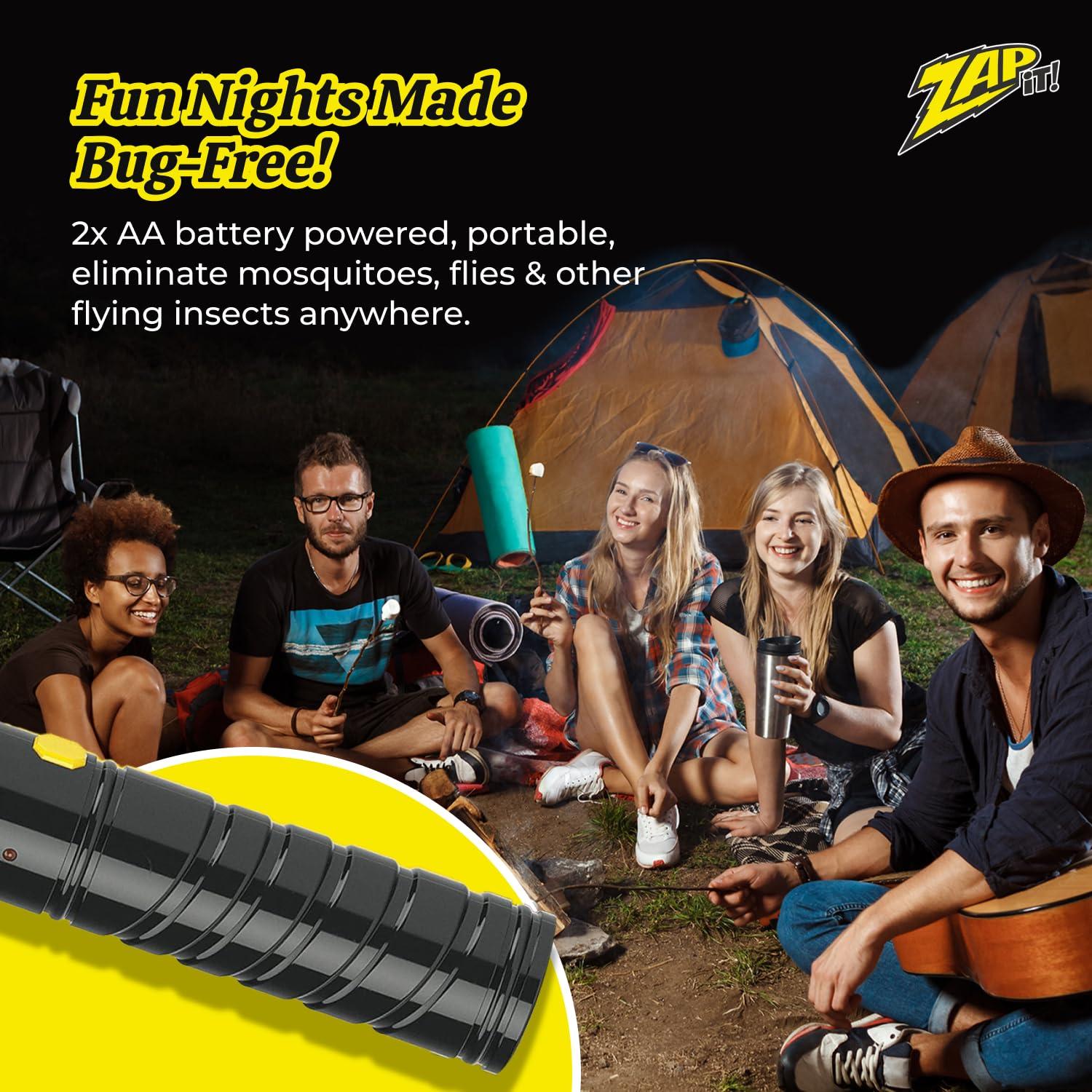 Raqueta eléctrica mata insectos Partyreal 3500V con 2 baterías AA