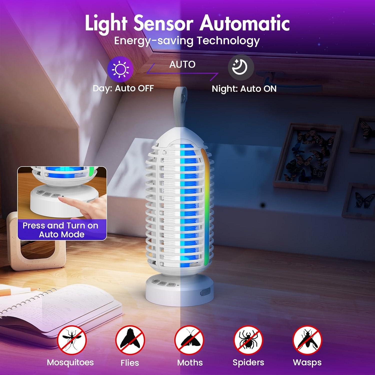 Trampa de Insectos Inalámbrica ZECHUAN 4000mAh Color Blanco