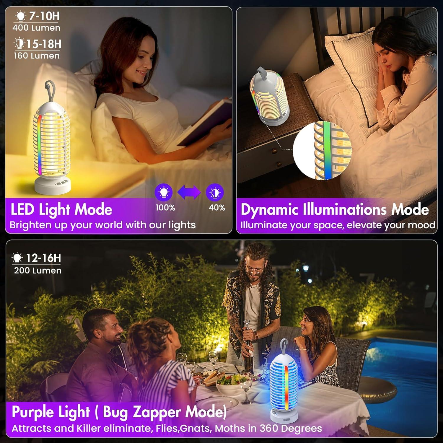 Trampa de Insectos Inalámbrica ZECHUAN 4000mAh Color Blanco