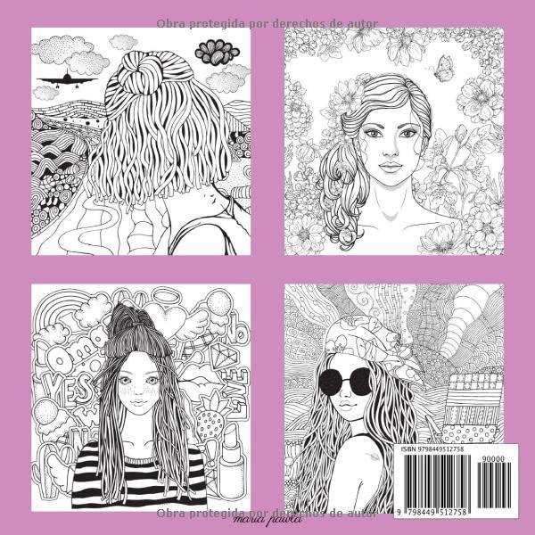 Libro Para Colorear Per Niñas De 10 Años: Páginas para colorear de moda divertidas y elegantes para niñas, niños, adolescentes y mujeres. Regalo perfecto para niñas. (Spanish Edition)