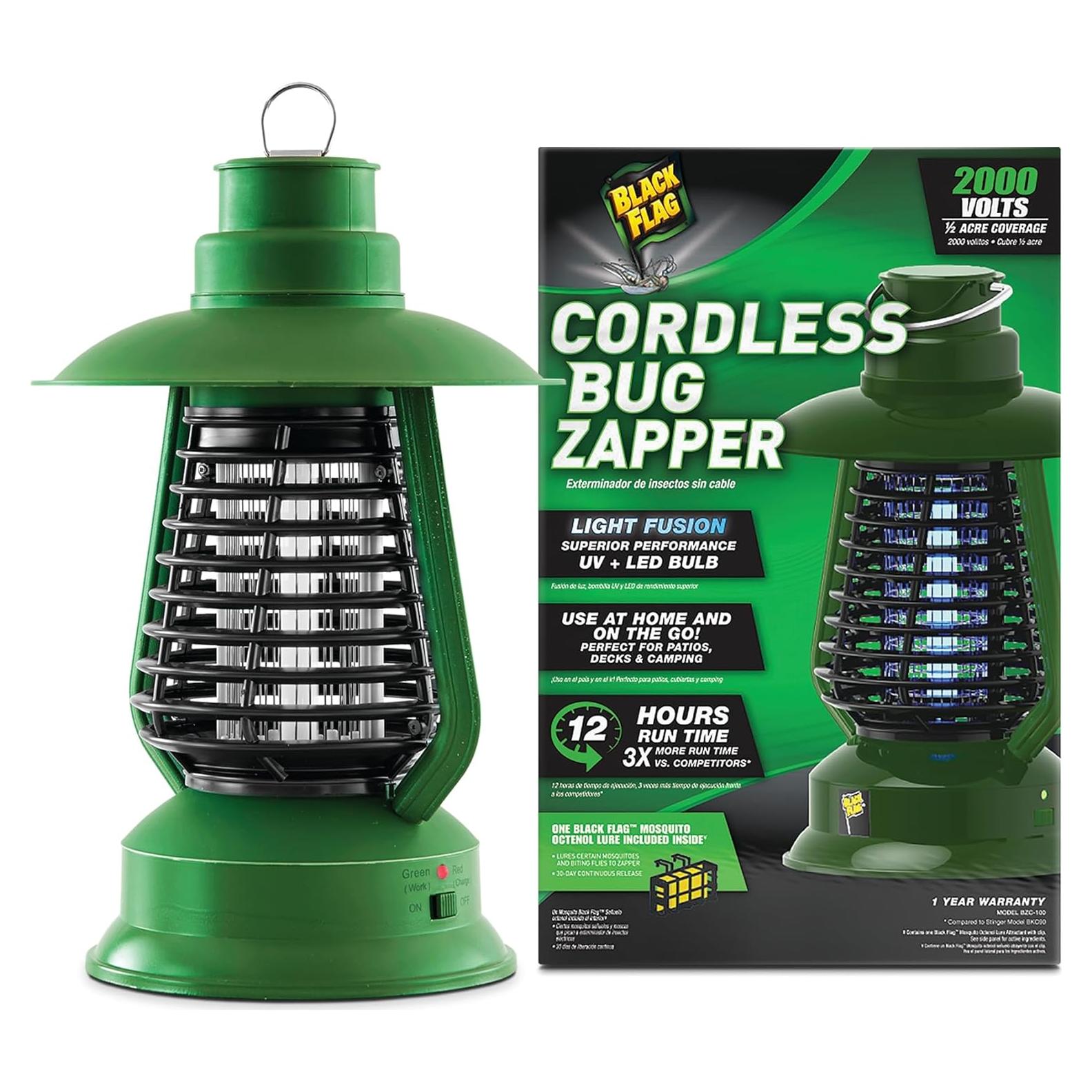 Linterna Zapper de Insectos Black Flag BZC-100 Verde 2000V