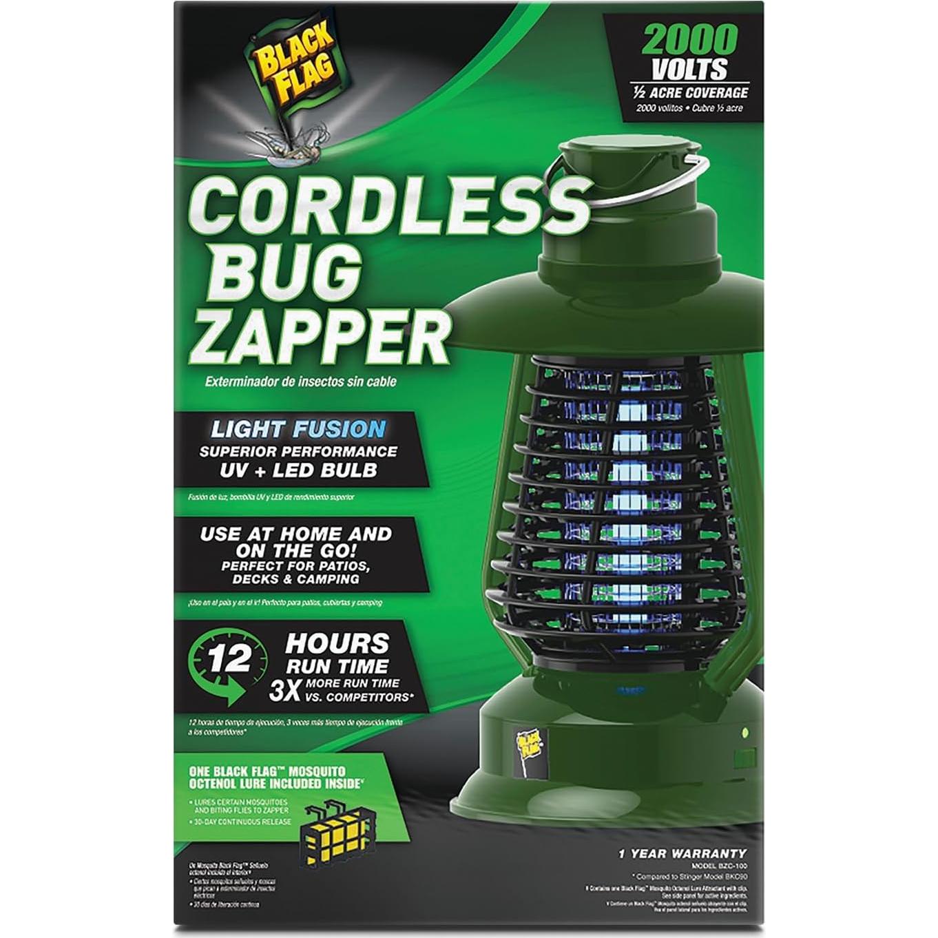 Linterna Zapper de Insectos Black Flag BZC-100 Verde 2000V
