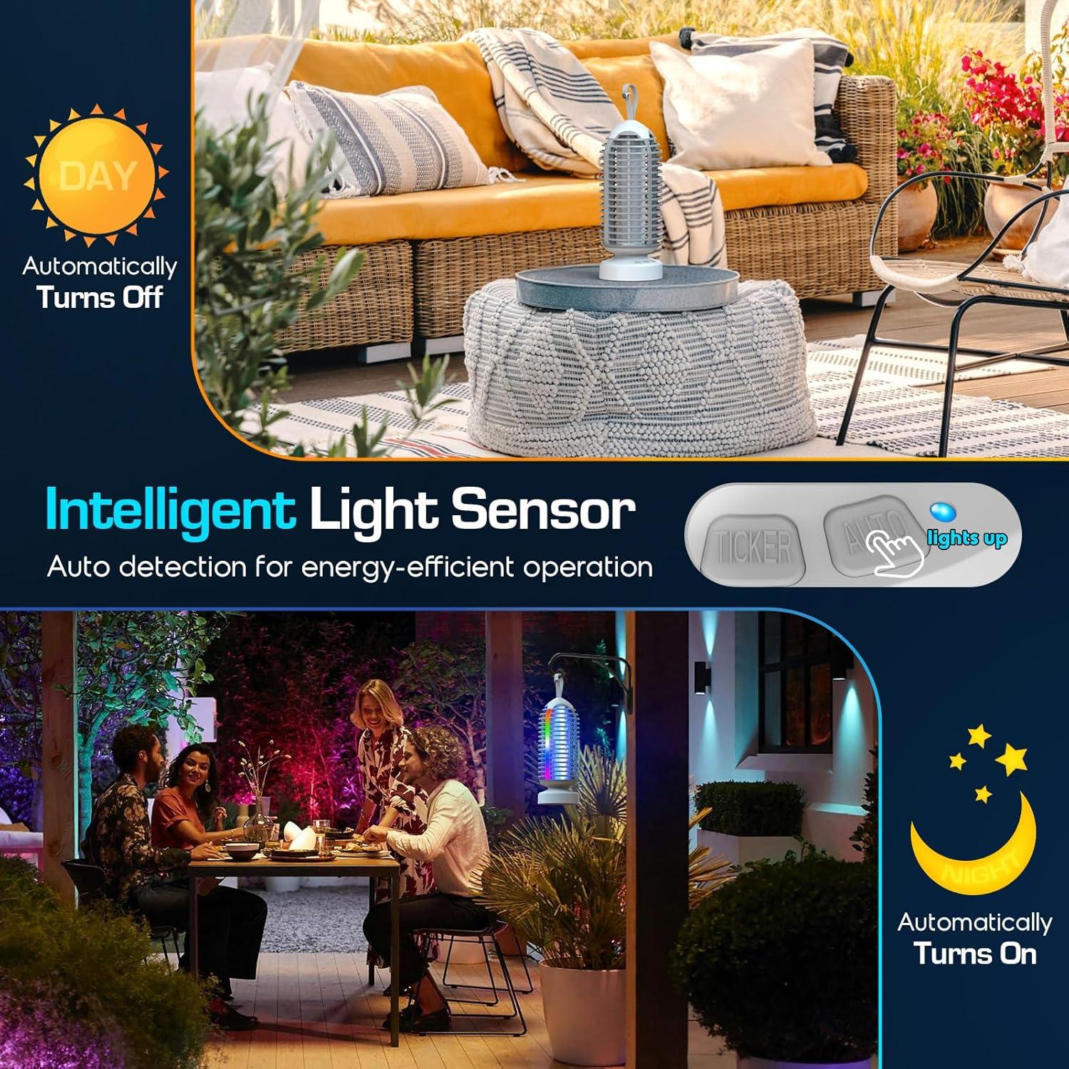 Asesino de Mosquitos Eléctrico Jepwe 3000V Recargable 4000mAh