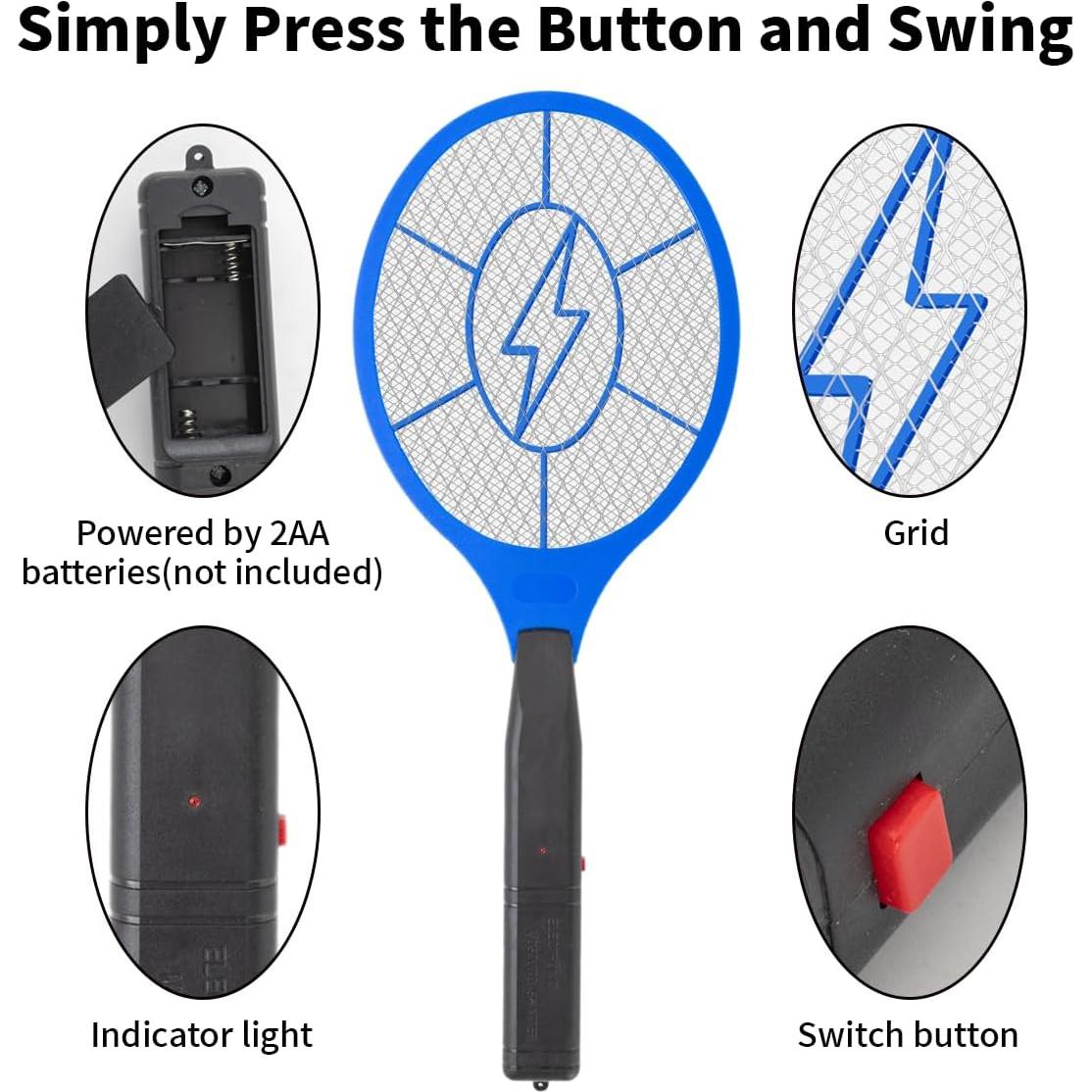 Paquete de 2 Raquetas Eléctricas Zapper ZhouHe para Moscas