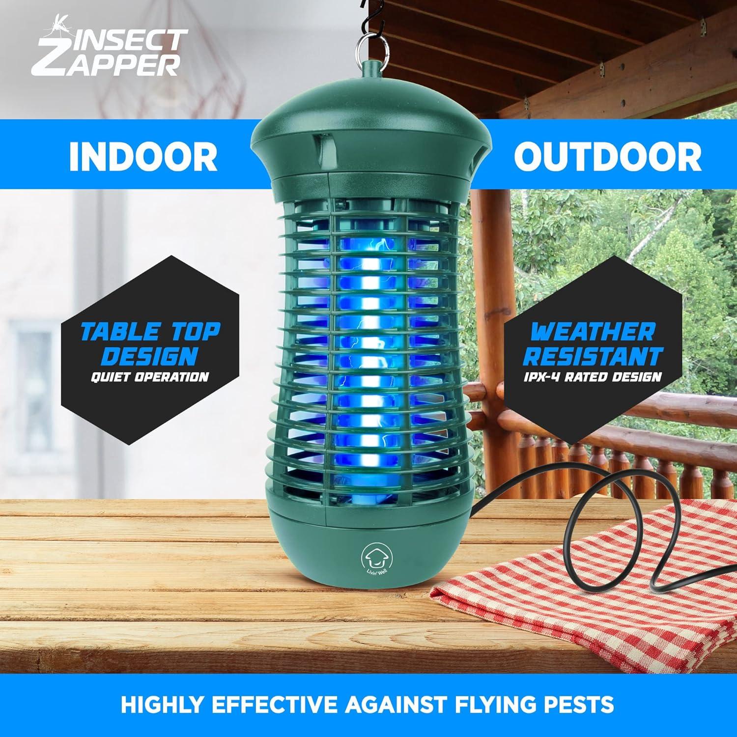 Zapper de Insectos Livin Well 4000V Verde 18W UVA 1393.55 m²
