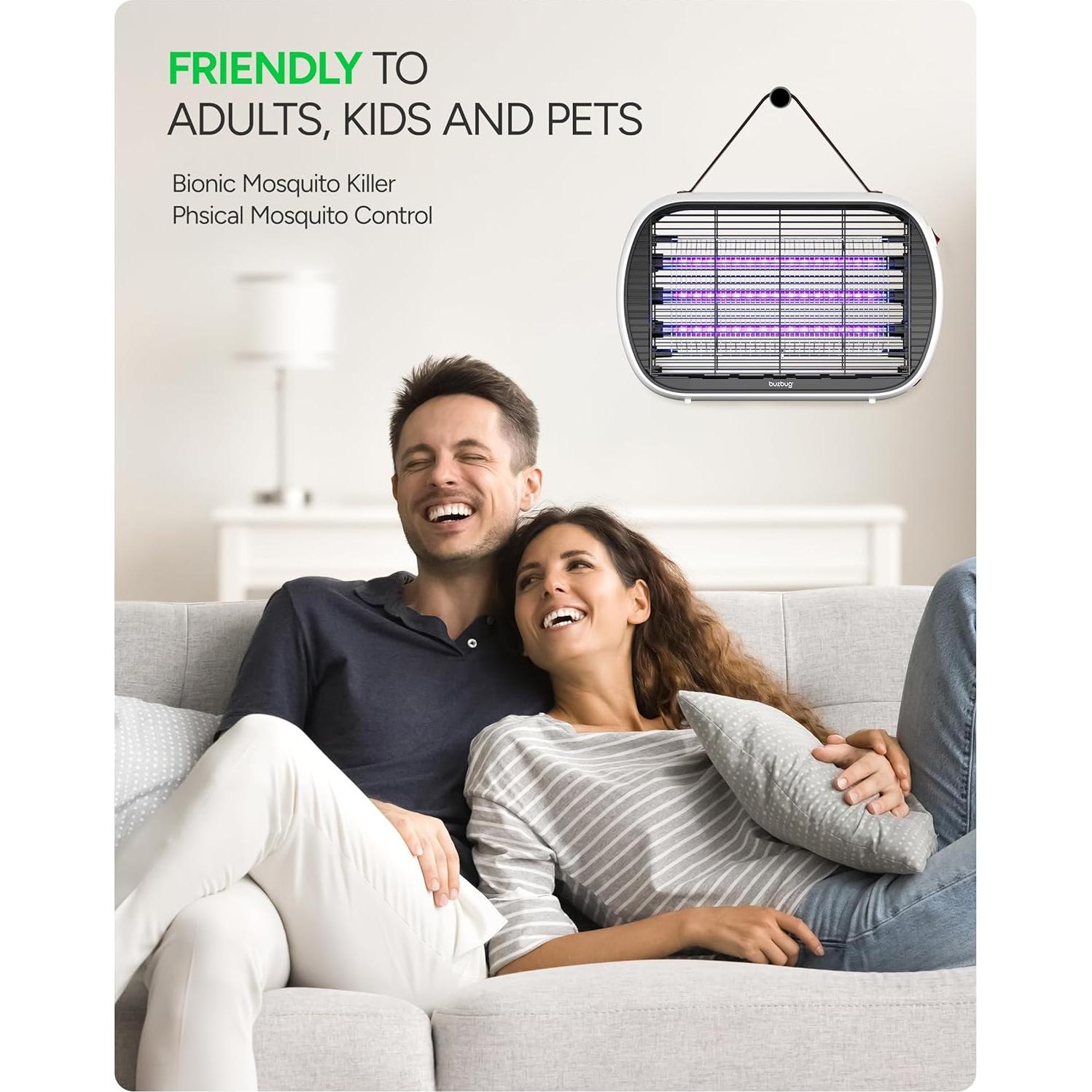 Zapper de Insectos Buzbug MA-015 LED 3800V Blanco 1.29kg