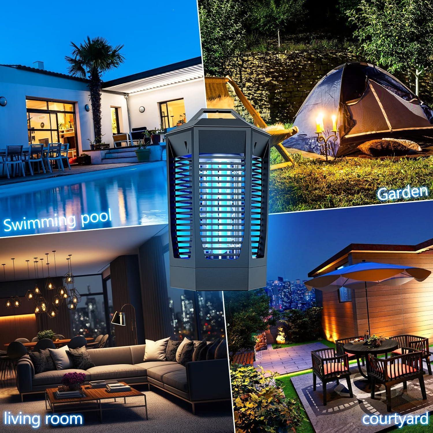 Zapper de Insectos PRTILOUD 20W con Sensor Luz IPX4 2300 ft²