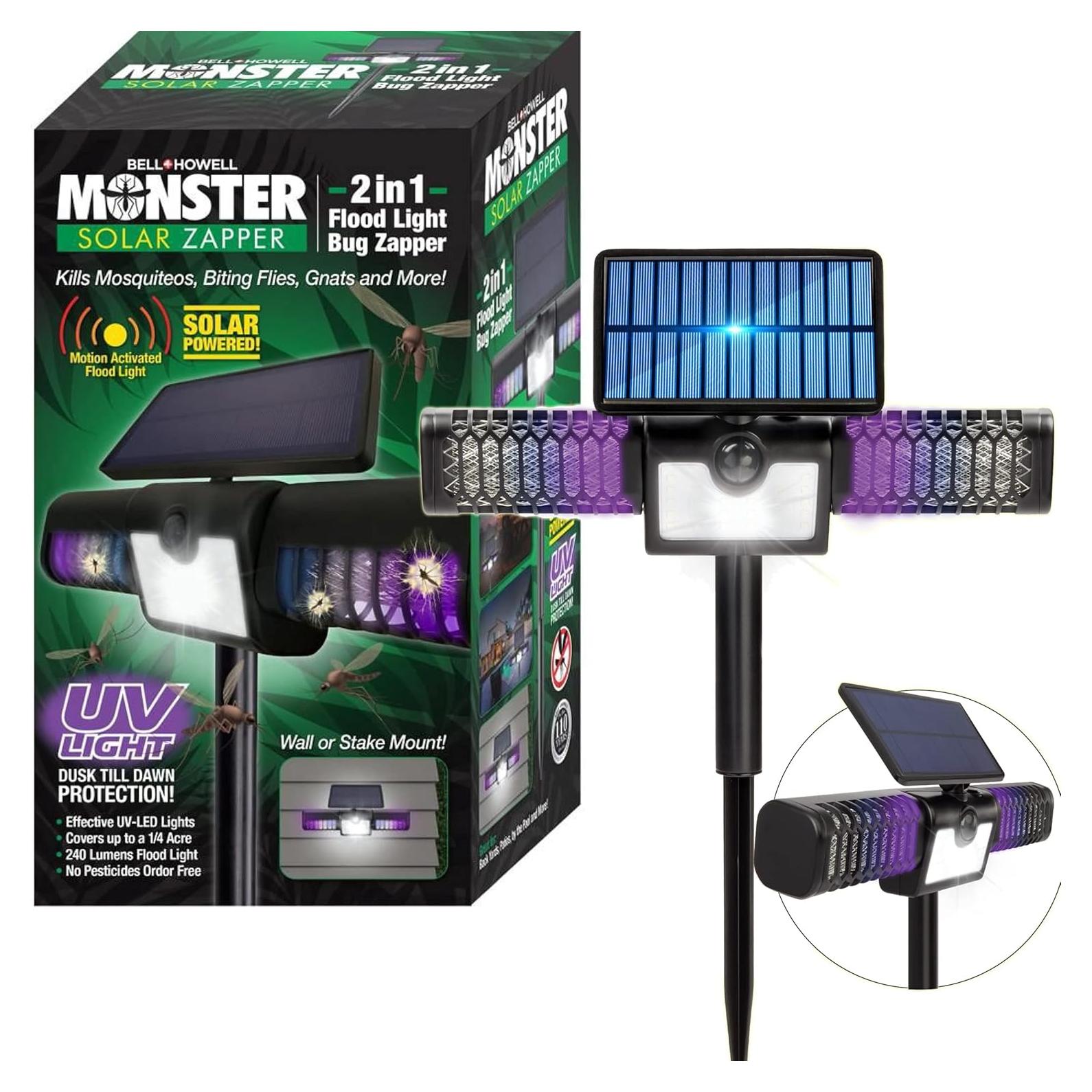 Zapper Solar Bell+Howell 2 en 1 1200V Control de Plagas