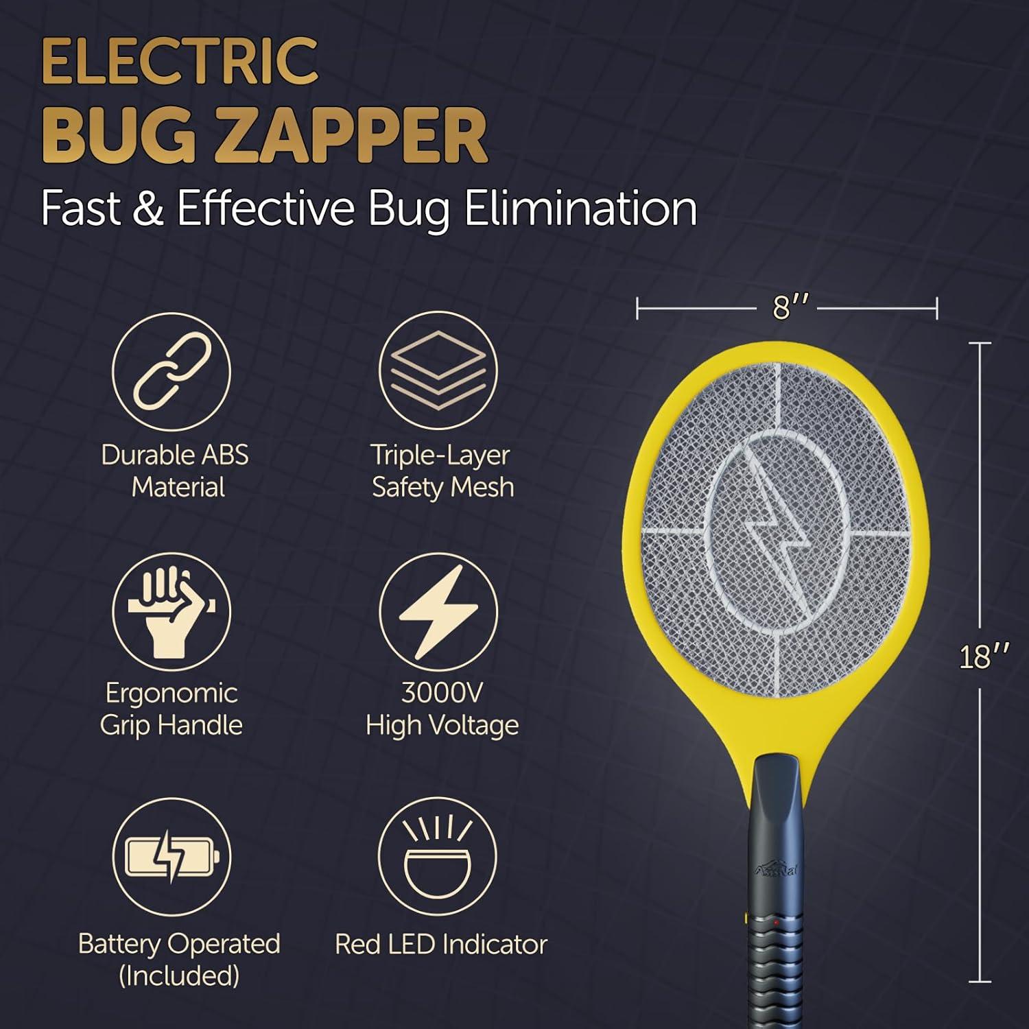Racleta Eléctrica para Mosquitos ASISNAI - 3000 Voltios Amarillo