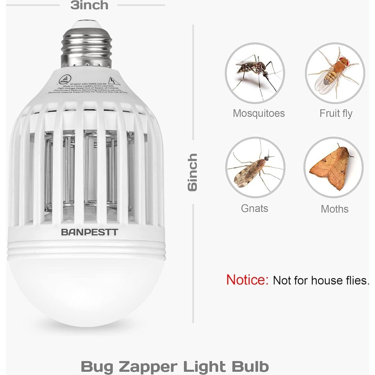 Trampa de Insectos Eléctrica BANPESTT DYT-800 2-en-1 LED