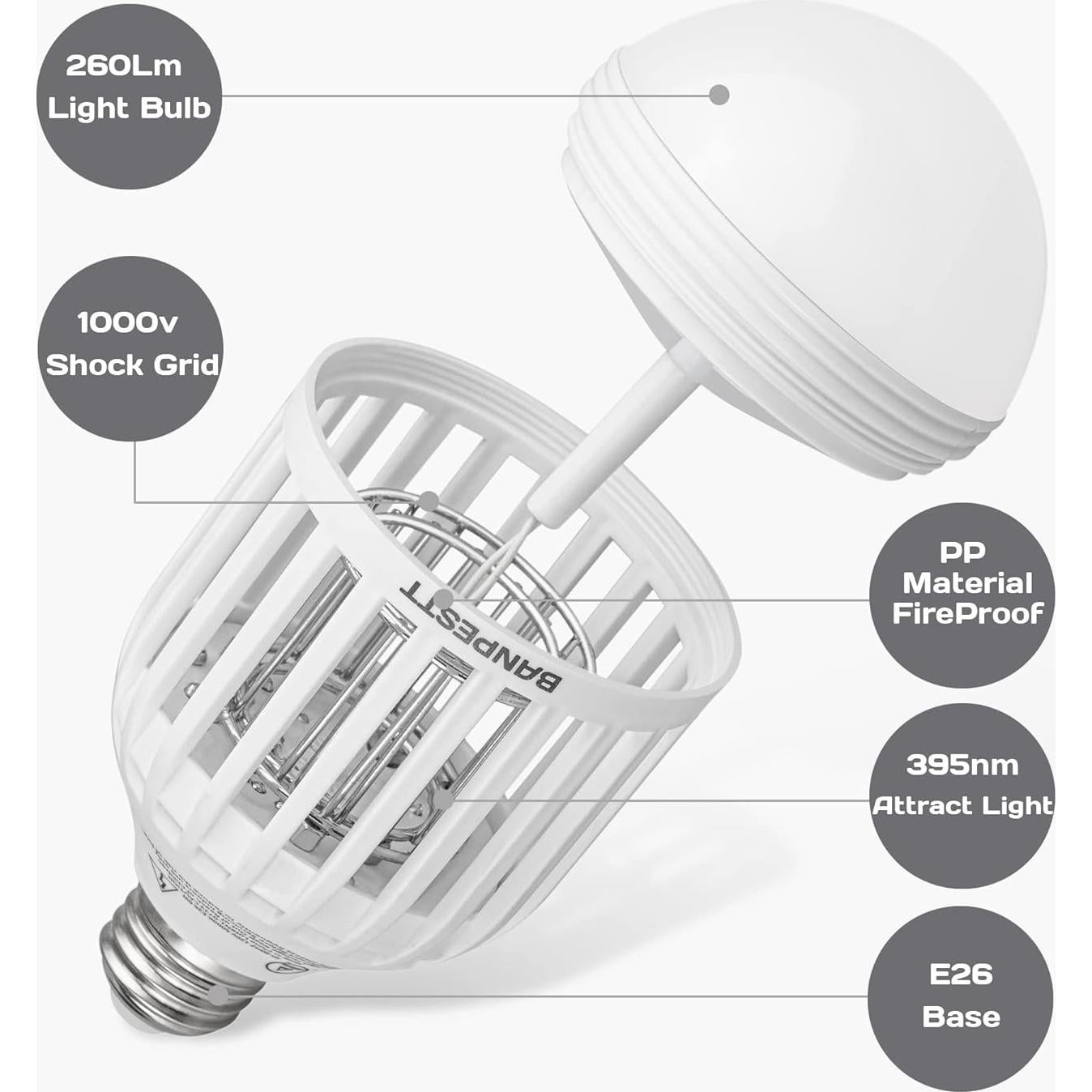 Trampa de Insectos Eléctrica BANPESTT DYT-800 2-en-1 LED