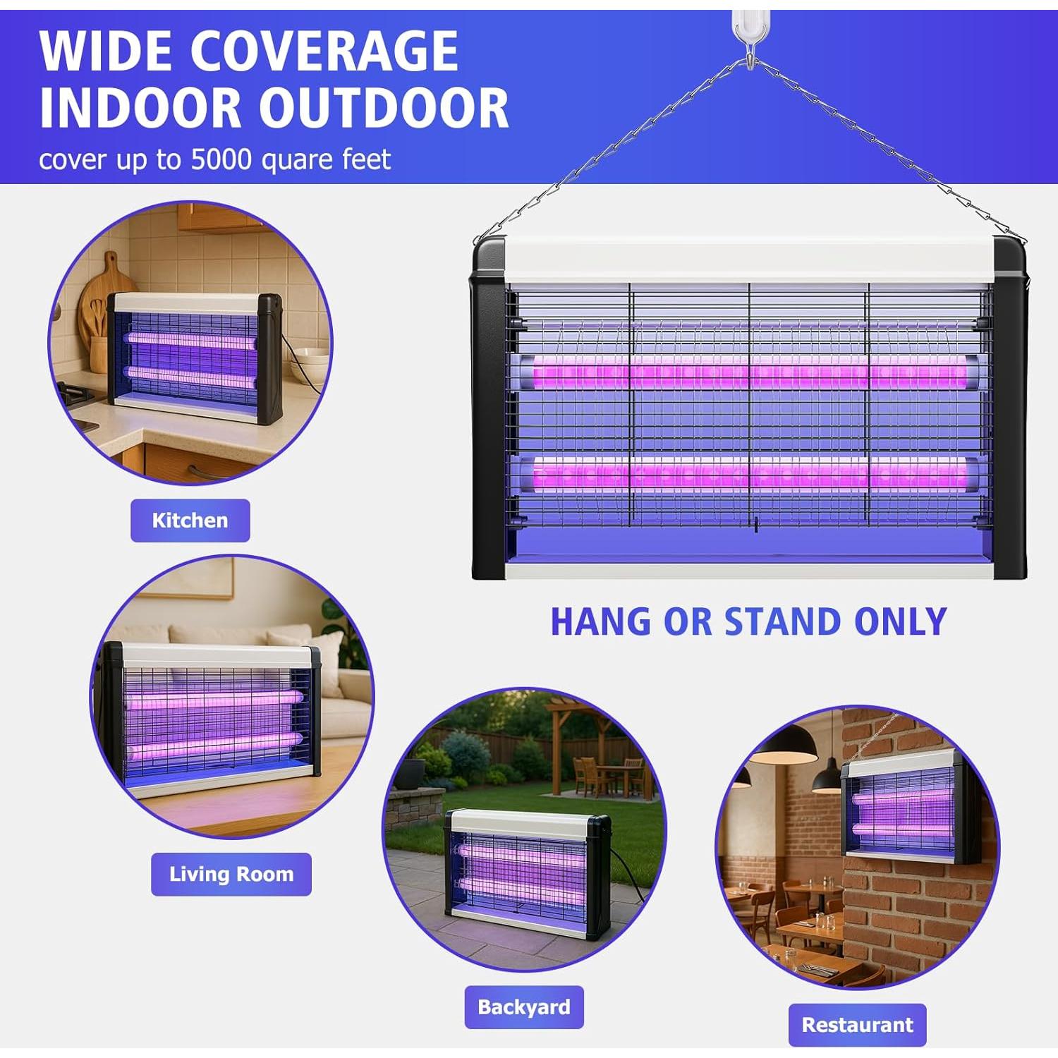 Trampa eléctrica para insectos PestMentor 4200V con luz UV