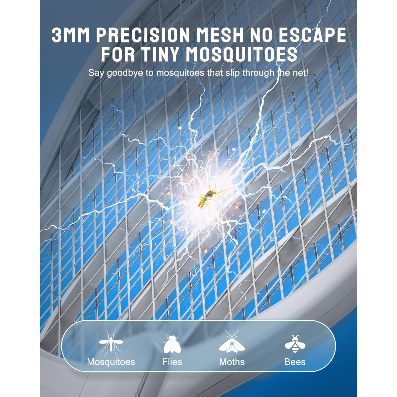 Raqueta Eléctrica Mosquitos Mosiller 3800V Recargable Tipo-C