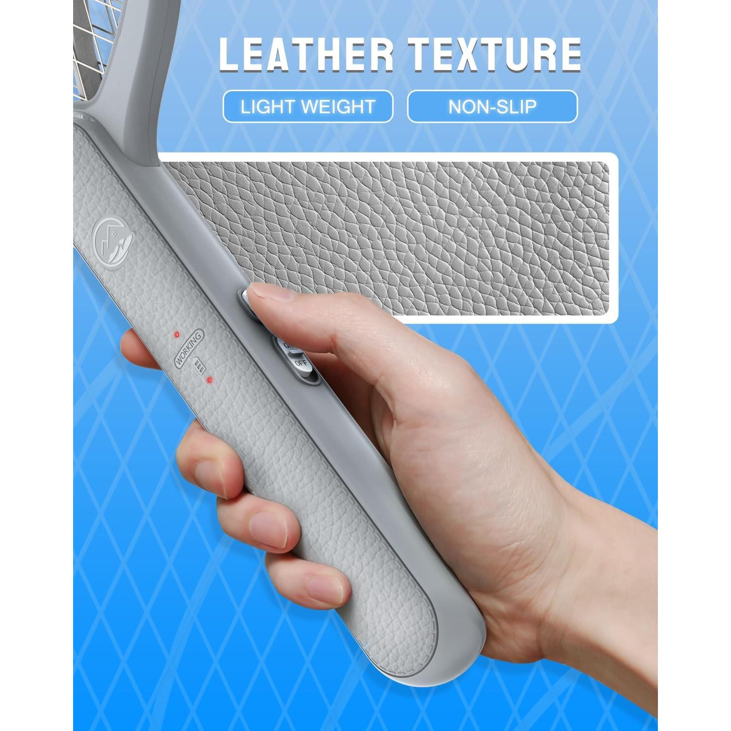 Raqueta Eléctrica Mosquitos Mosiller 3800V Recargable Tipo-C