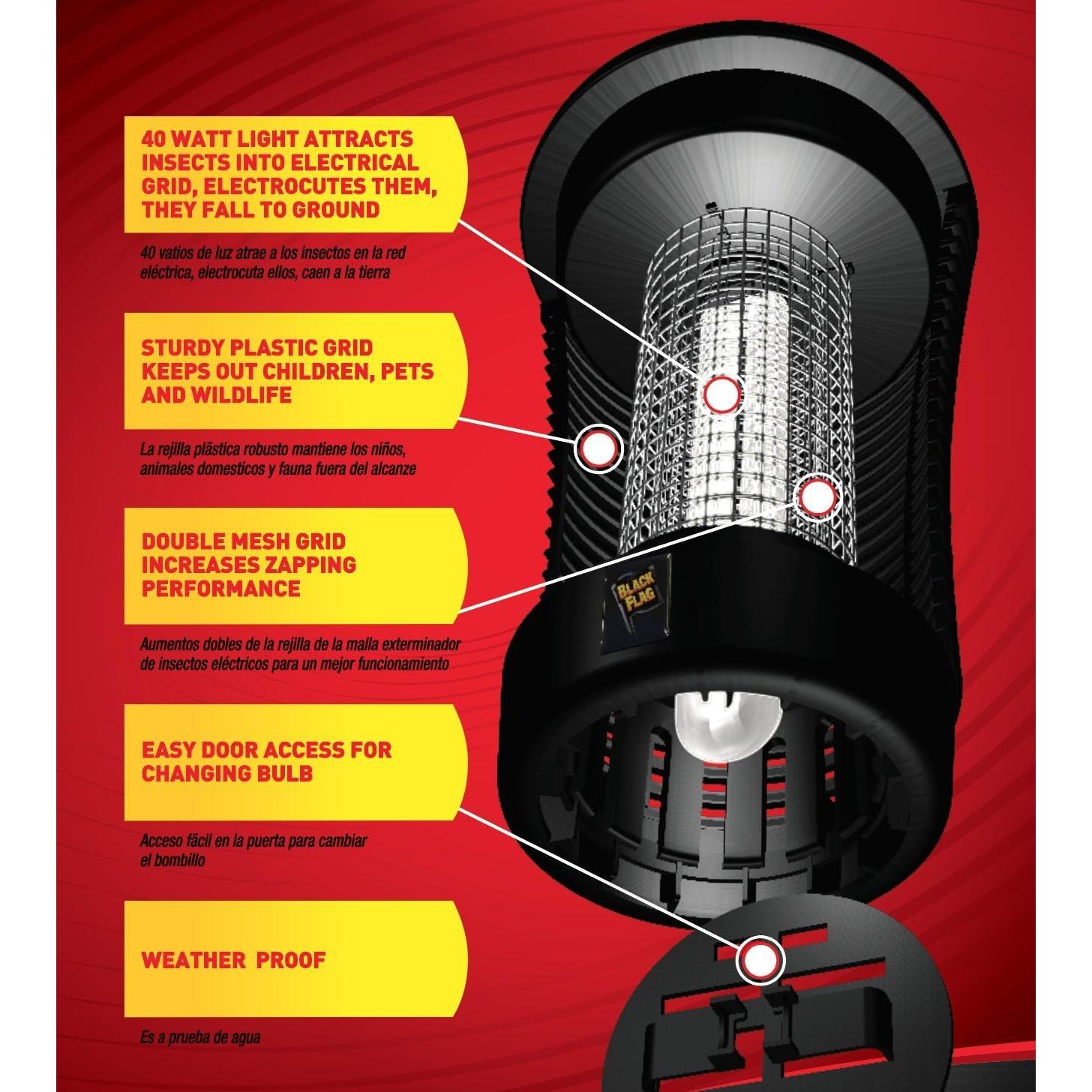 Zapper de Insectos Black Flag BZ-40 40W para Exteriores