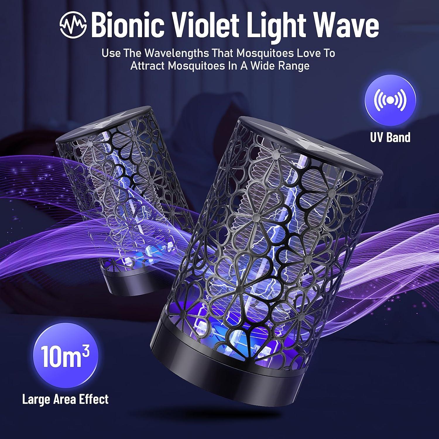 Trampa Eléctrica de Insectos Qualirey 4 Pcs USB Luz Morada