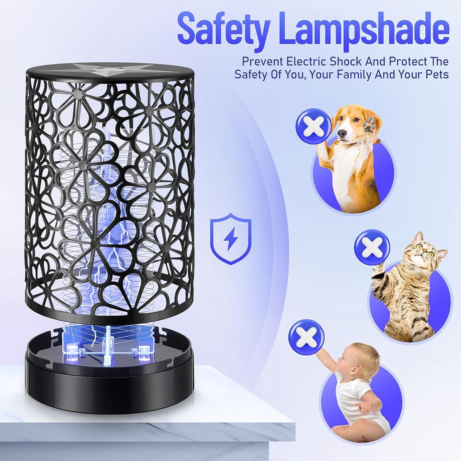 Trampa Eléctrica de Insectos Qualirey 4 Pcs USB Luz Morada