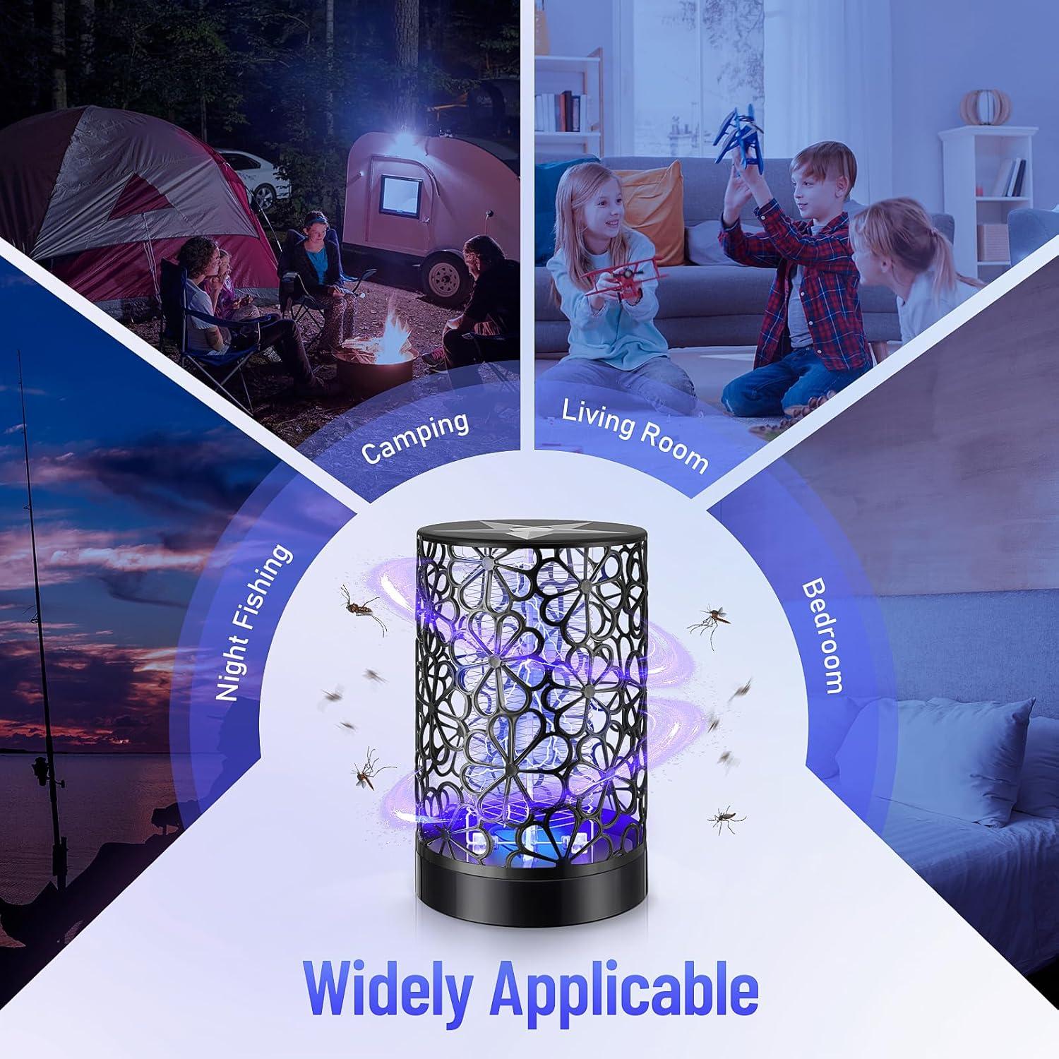 Trampa Eléctrica de Insectos Qualirey 4 Pcs USB Luz Morada