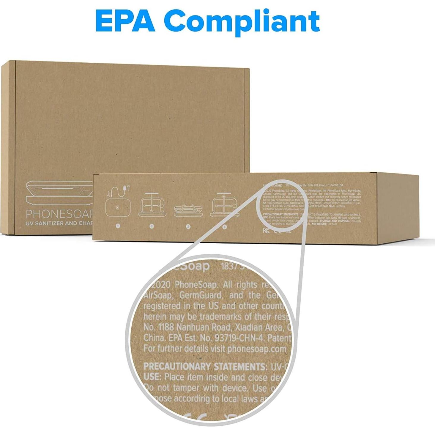 Caja Desinfectante UV-C PhoneSoap Basic 360° para Teléfonos