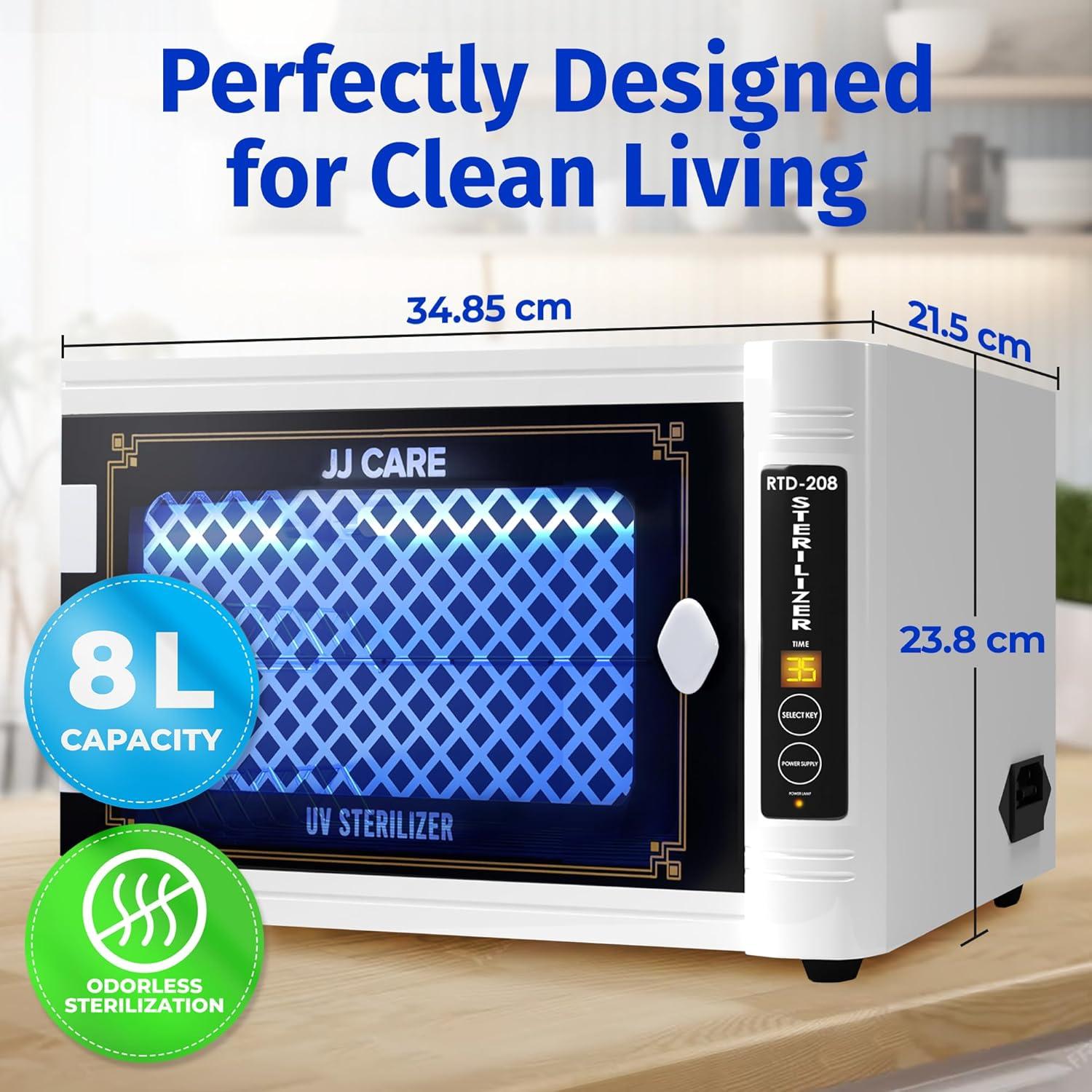 Gabinete Desinfectante UV JJ CARE 8L con Temporizador LED