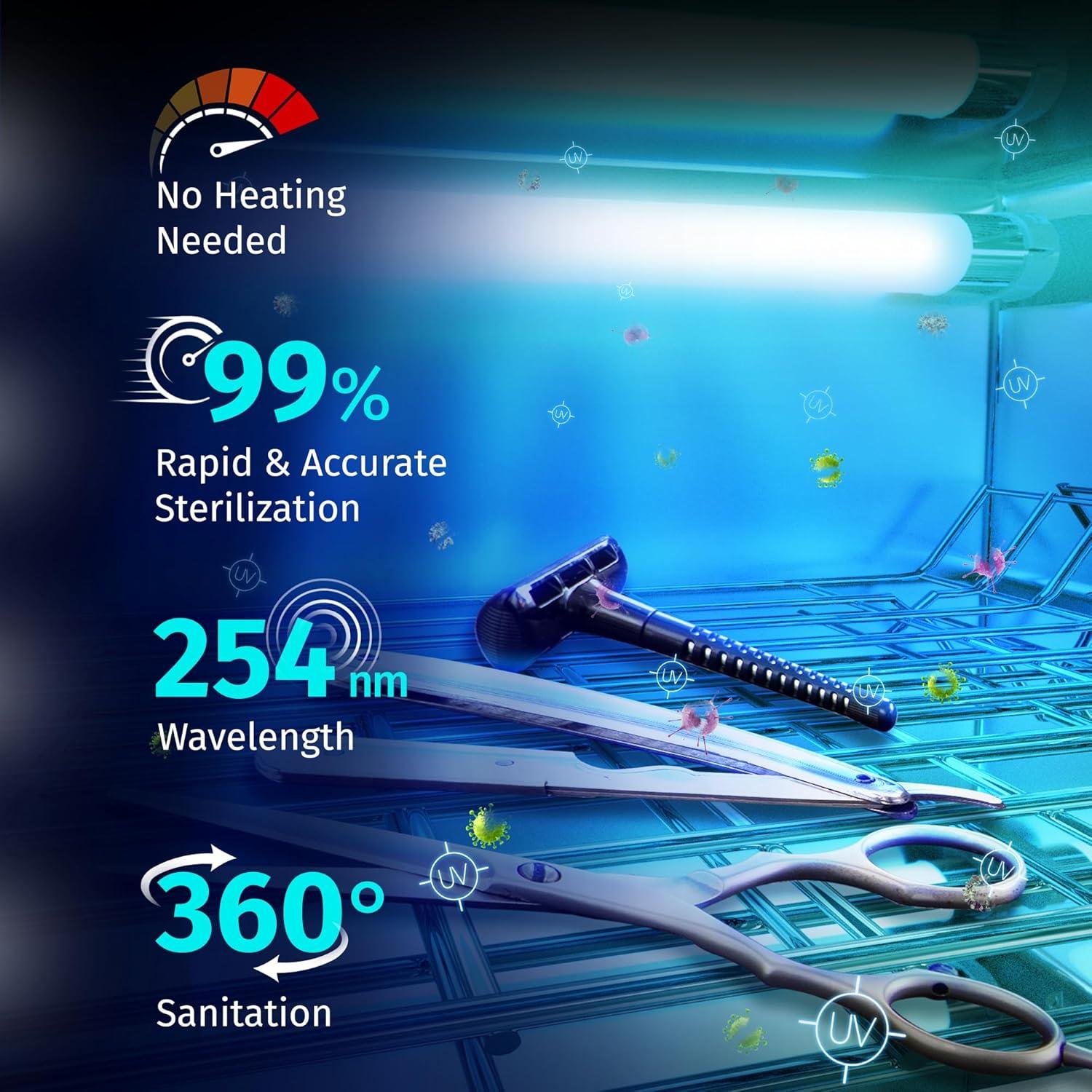 Gabinete Desinfectante UV JJ CARE 8L con Temporizador LED