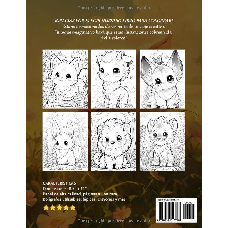Mundo de Animales Lindos Libros Para Colorear Para Adolescentes: Mundo De Animales Lindos Página Para Colorear Para Adultos, Simple Para Relajación Y ... Para Niños, Adultos. (Spanish Edition)