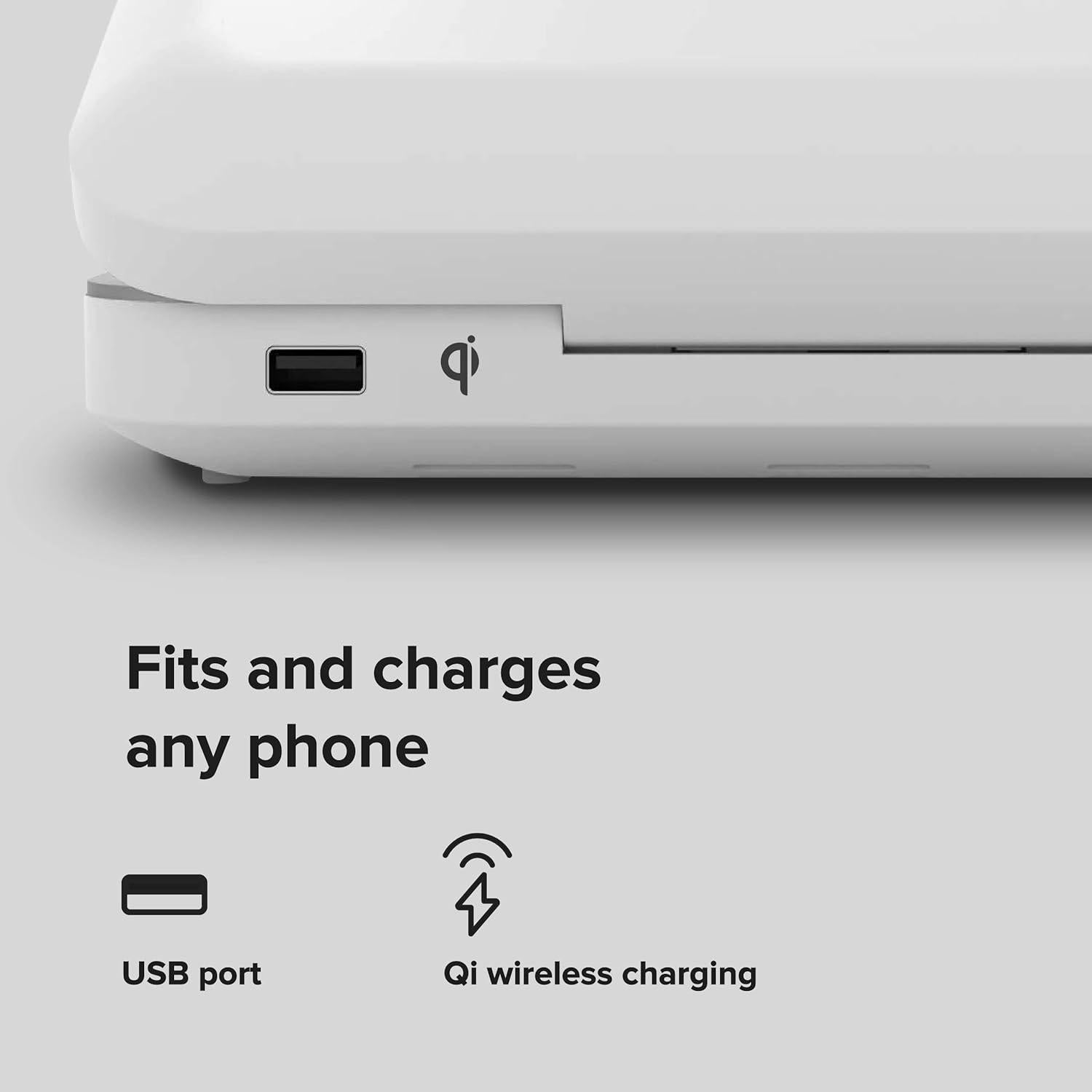 Desinfectante y Cargador Inalámbrico UV-C PhoneSoap Gris