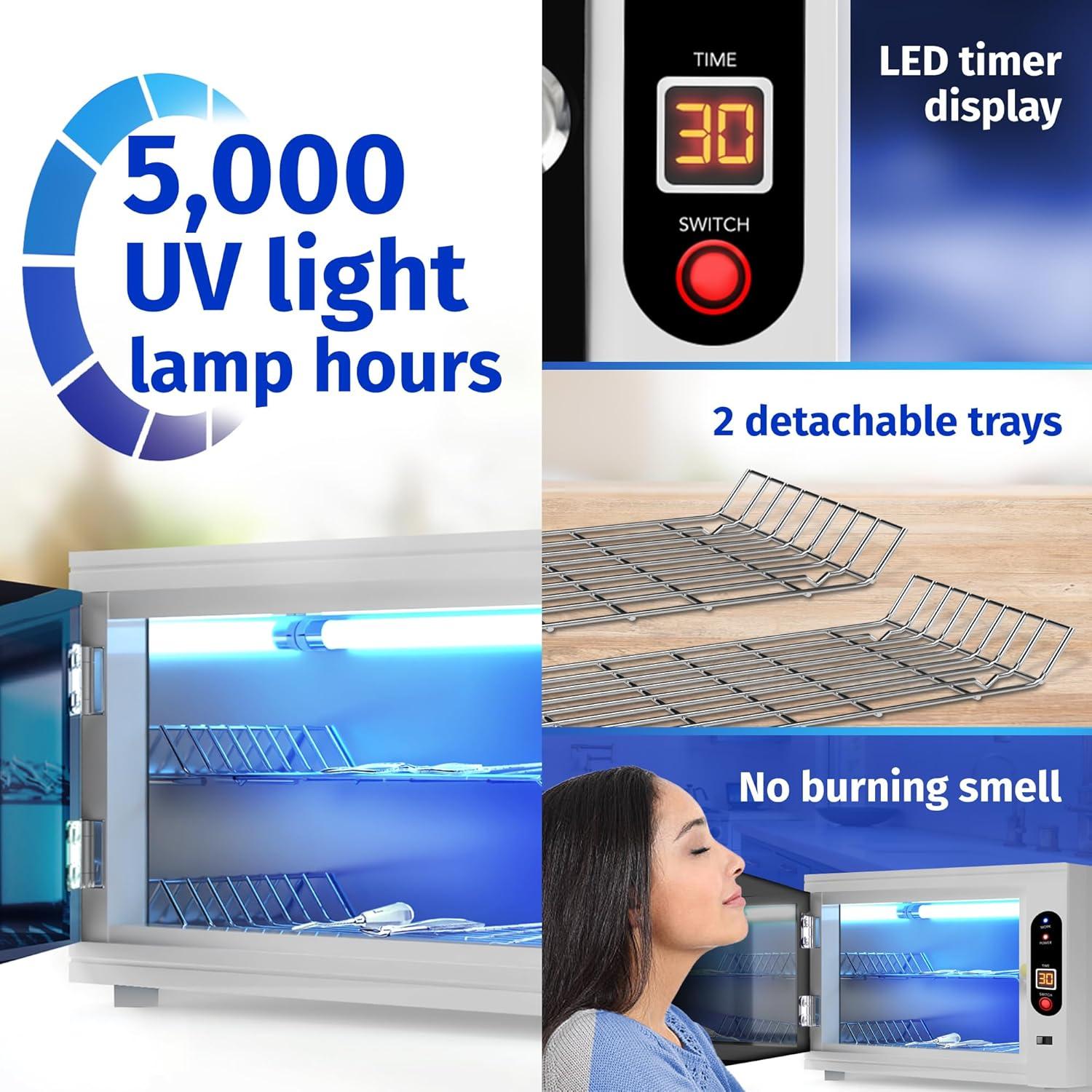 Esterilizador UV JJ CARE 8 Litros con Temporizador LED