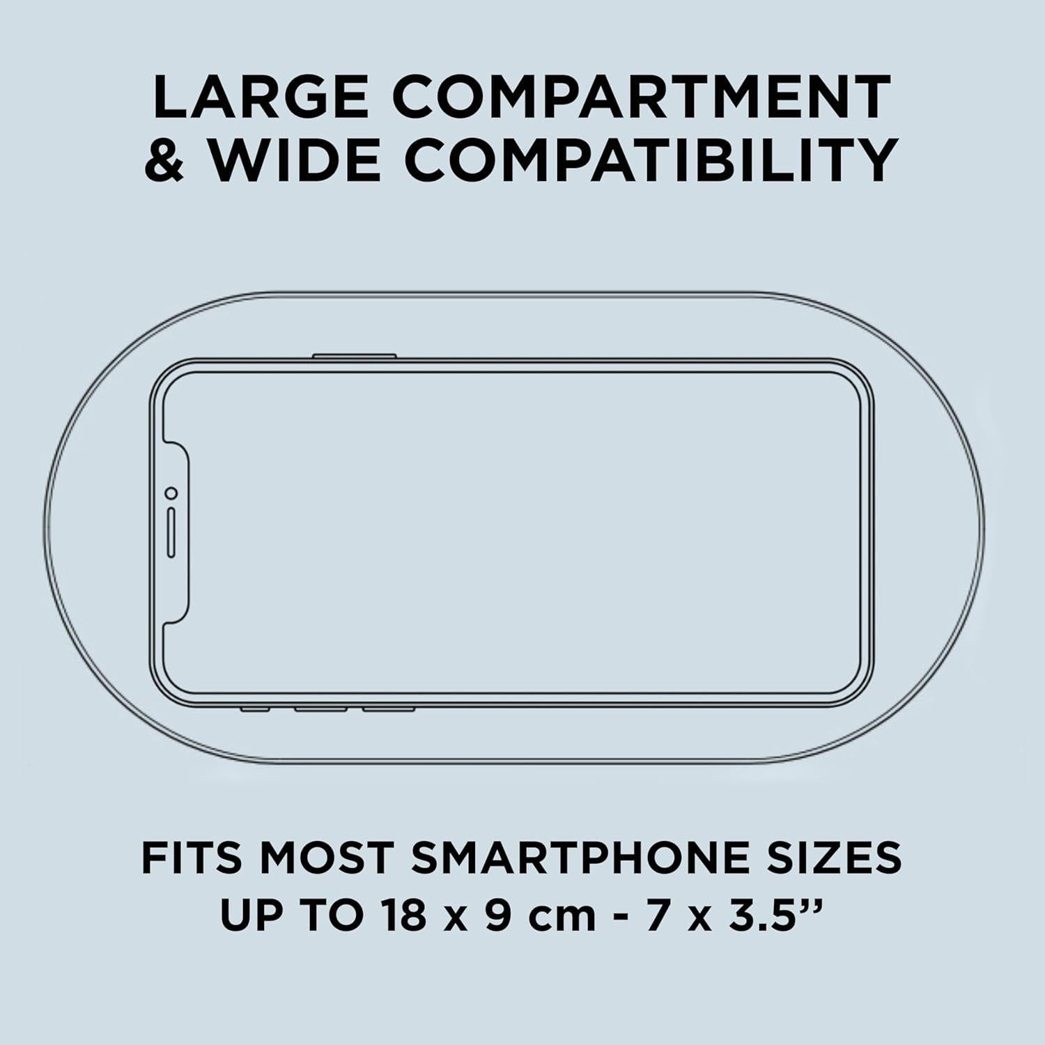 Desinfectante UV y Cargador Inalámbrico Lexon OBLIO 10W Negro