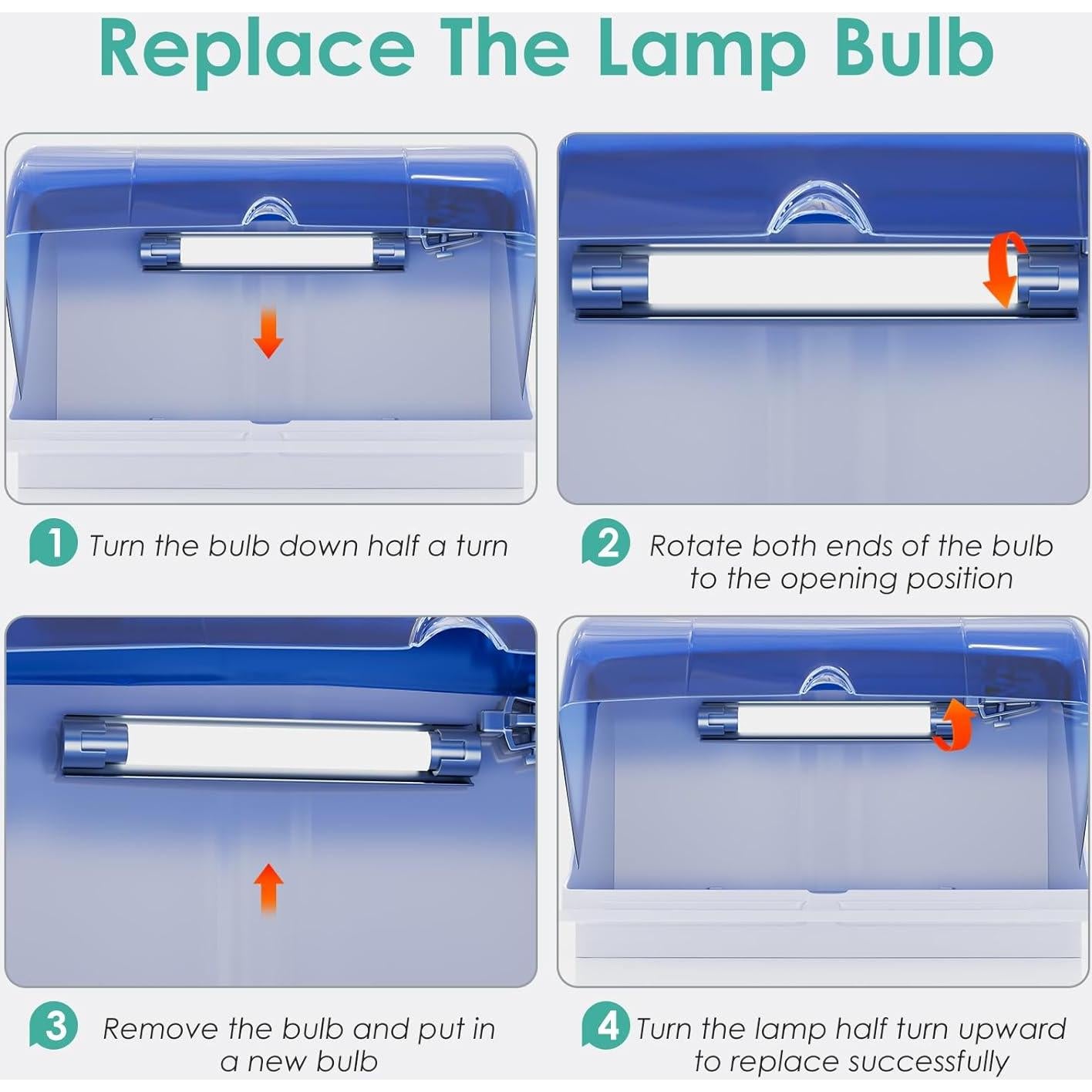 Desinfectante UV LED 8 en 1 BRBLUERISE para Hogar 32.9x27x18cm