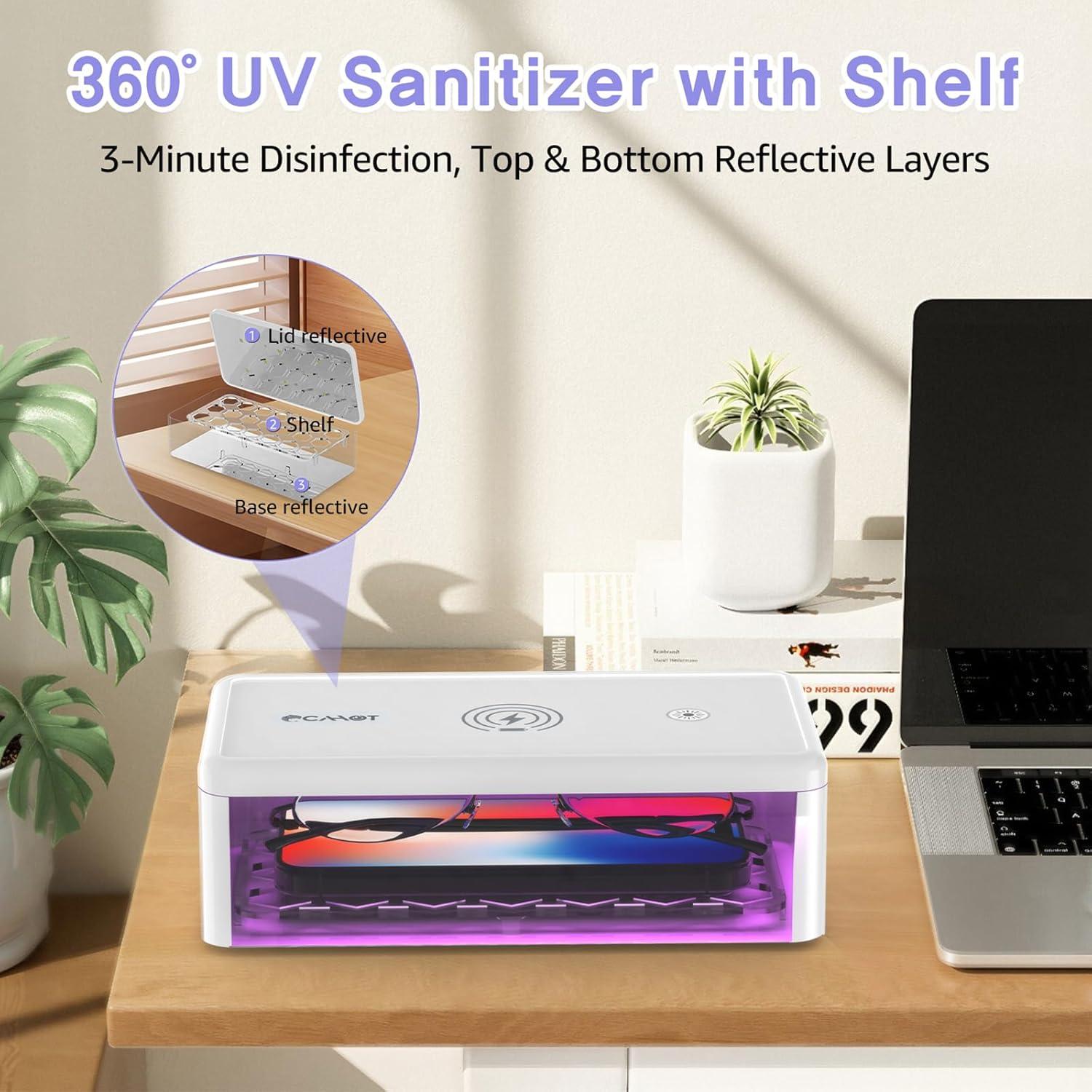 Caja desinfectante portátil Cahot con luz UV y difusor de aroma