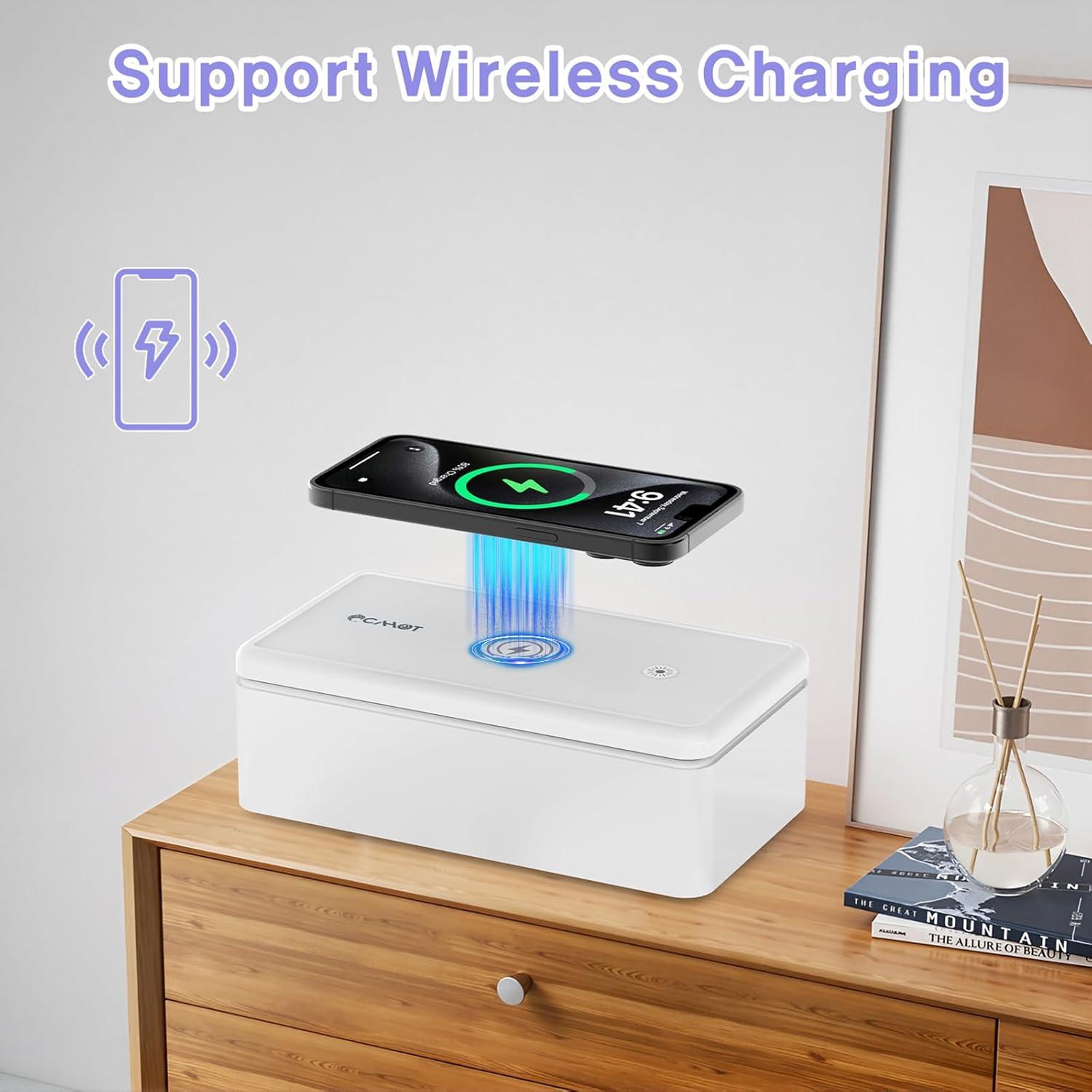 Caja desinfectante portátil Cahot con luz UV y difusor de aroma