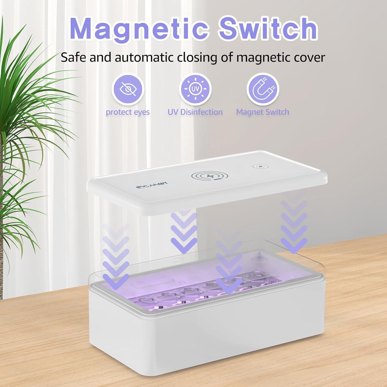 Caja desinfectante portátil Cahot con luz UV y difusor de aroma