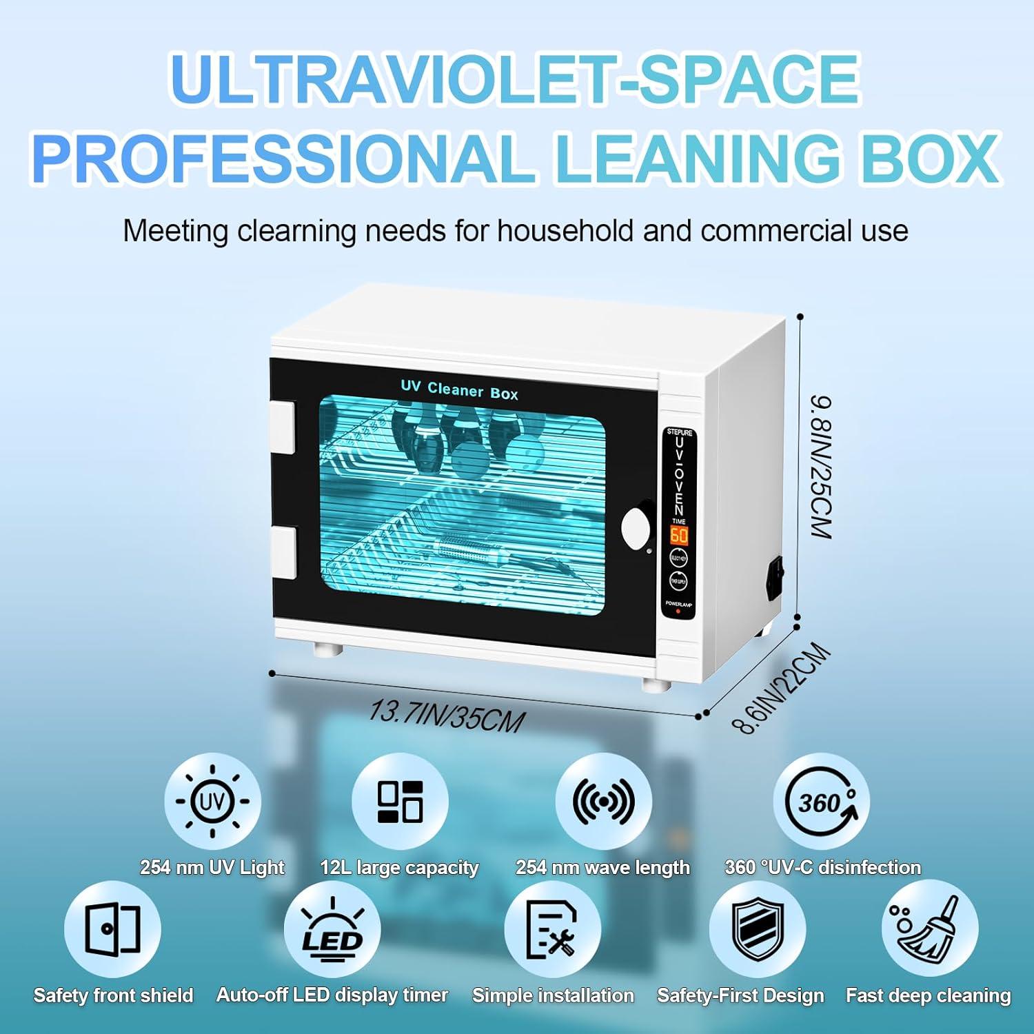 Caja Esterilizadora UV Stepure 12L para Herramientas de Uñas