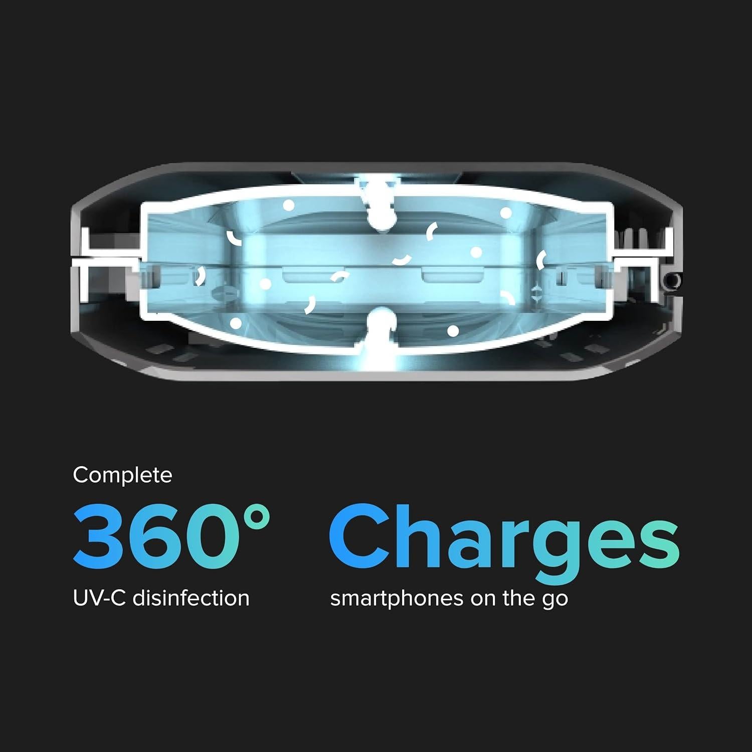 Desinfectante y Cargador UV-C PhoneSoap Go - Inalámbrico, 0.81 kg