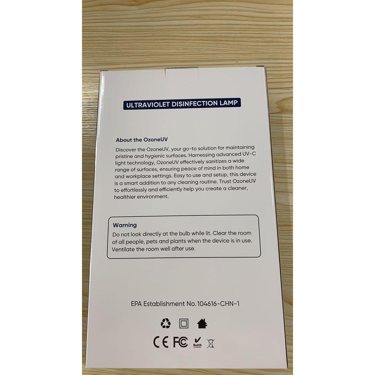 Desinfectante UV-C 38W Guangzhou Sinoda para Hogar y Cocina