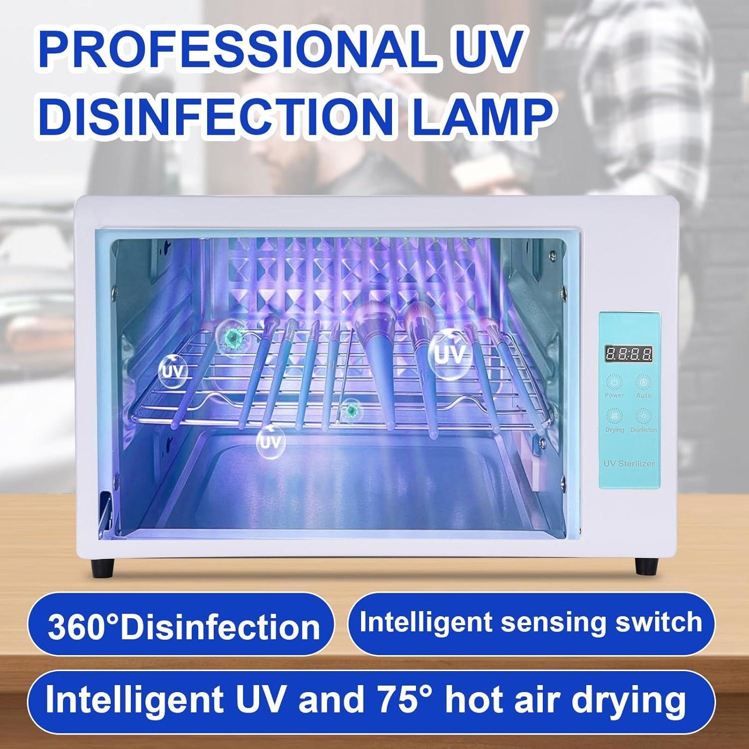 Gabinete de Desinfección UV 24L Genérico - Caja Limpiadora UVC con Temporizador y Pantalla LED