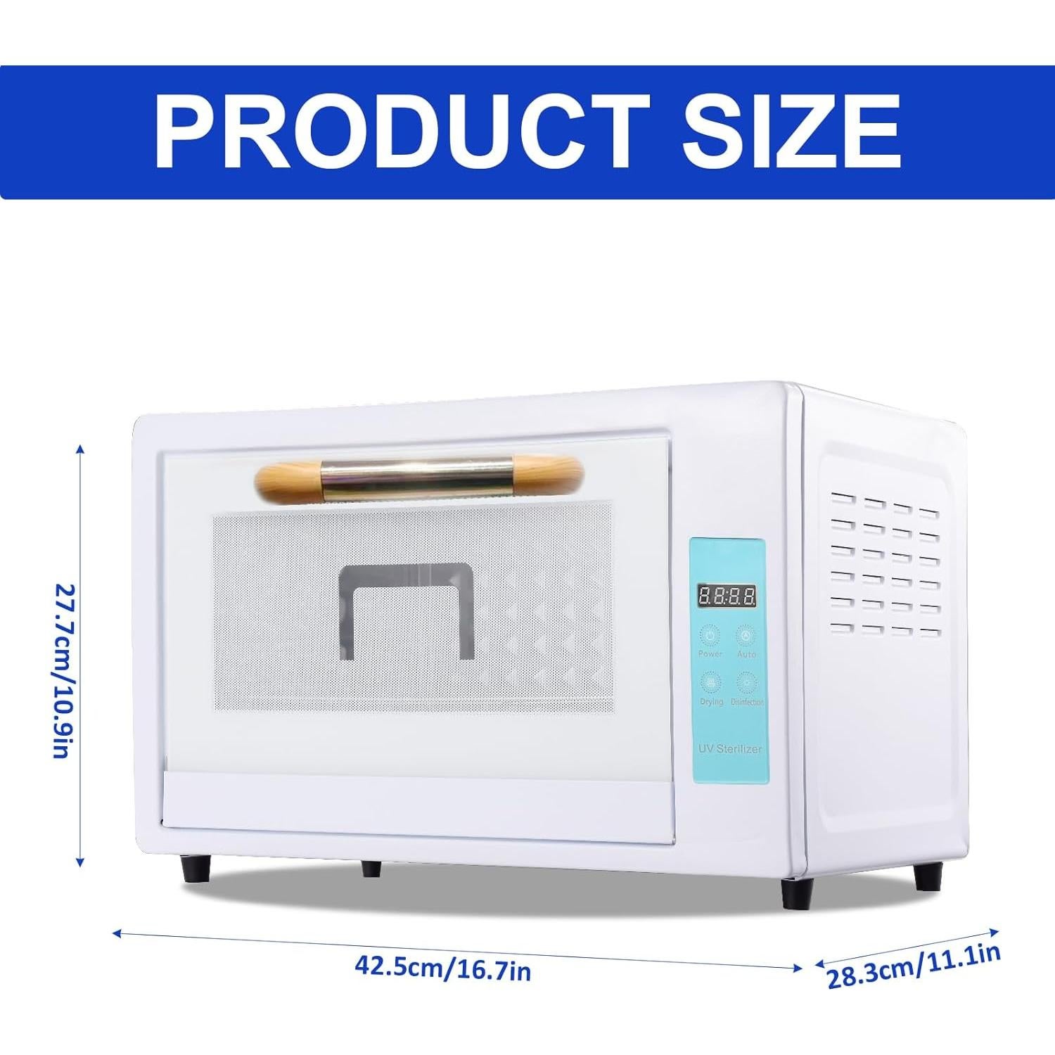 Gabinete de Desinfección UV 24L Genérico - Caja Limpiadora UVC con Temporizador y Pantalla LED