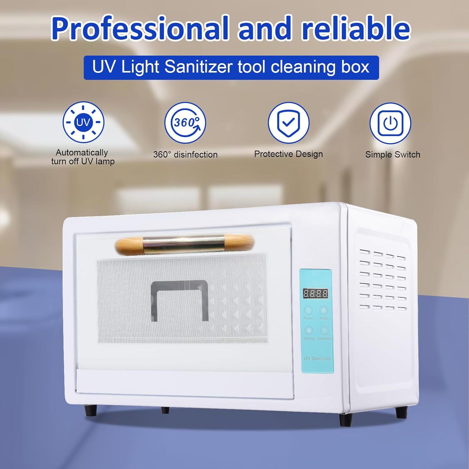 Gabinete de Desinfección UV 24L Genérico - Caja Limpiadora UVC con Temporizador y Pantalla LED