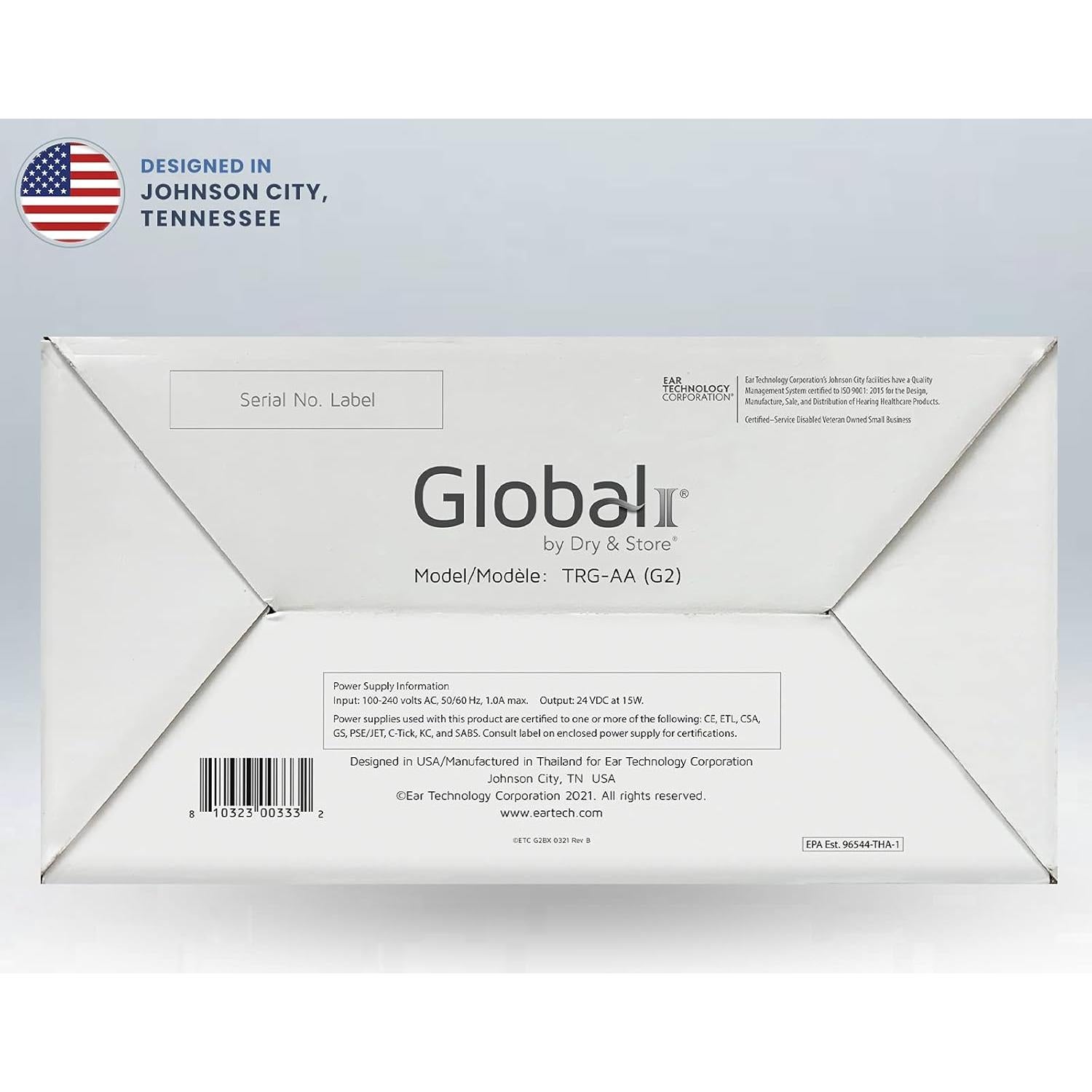 Deshumidificador eléctrico Global II Dry & Store con UV-C