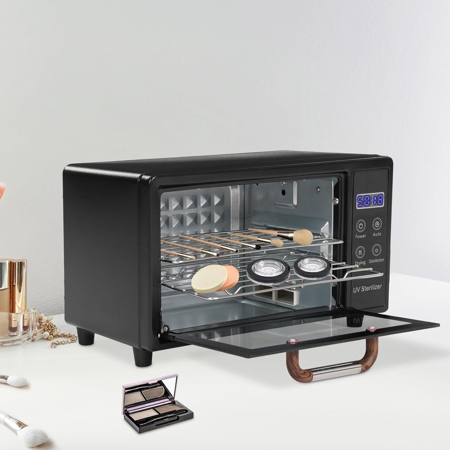 Caja Limpiadora de Uñas TEIPENG 10.5QT 160W 75°C Negro