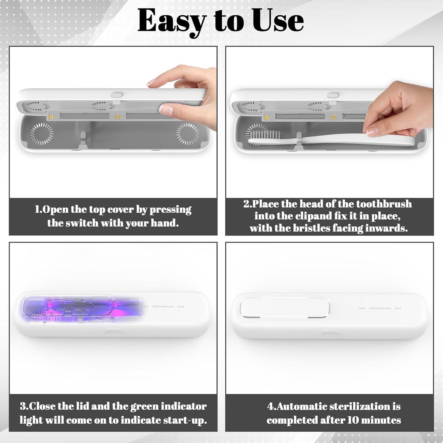 Estuche UV para Cepillo de Dientes GQIRIL - Portátil y Recargable