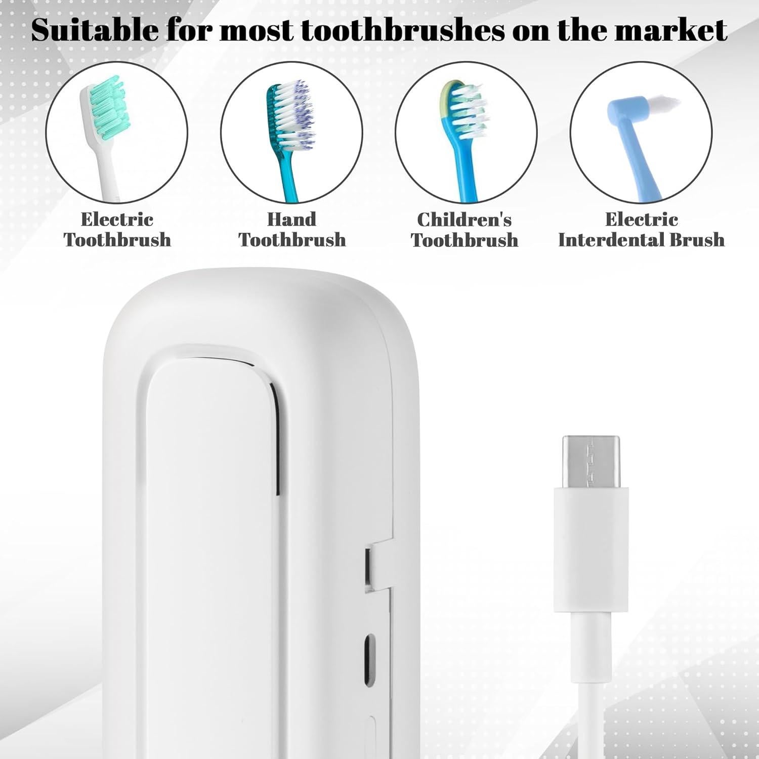 Estuche UV para Cepillo de Dientes GQIRIL - Portátil y Recargable