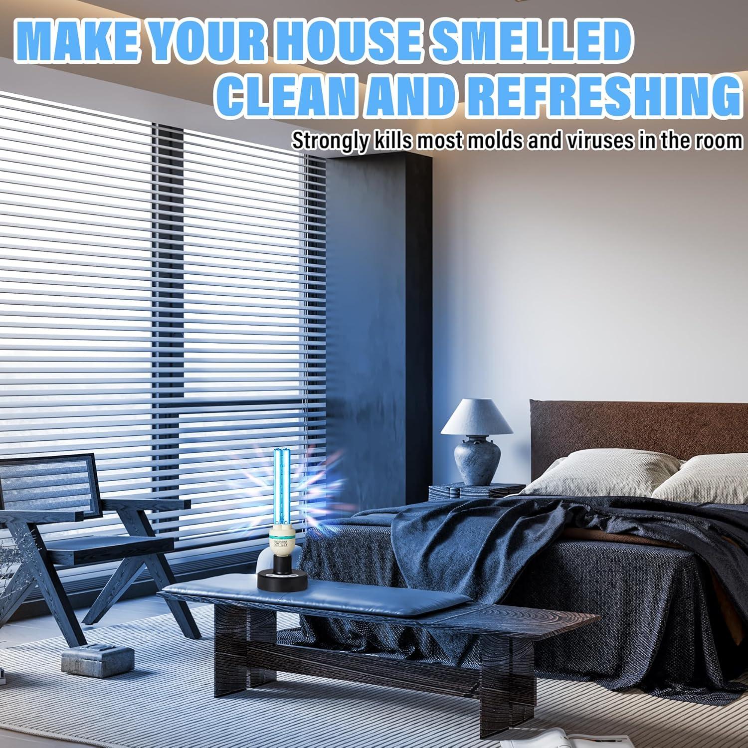 Lámpara desinfectante UV 36W UVC sin ozono 99.99% limpieza