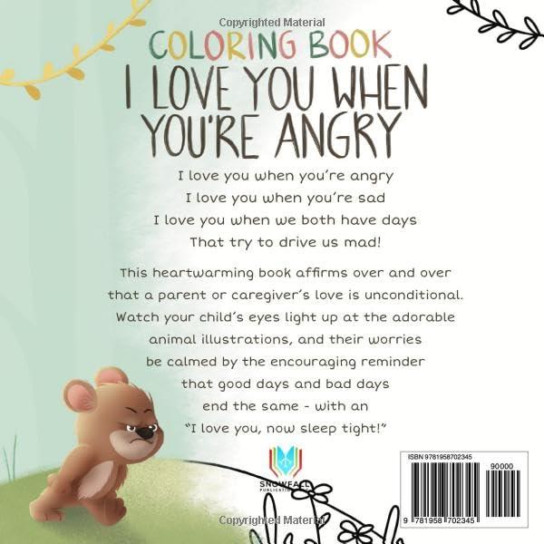 I Love You When You're Angry Coloring Book (Winters HeartHug Series: heartwarming children's books of unconditional love and emotional security)