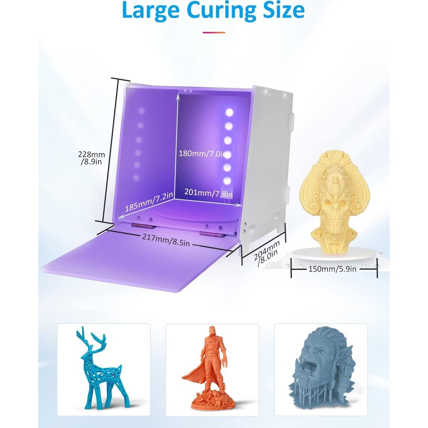 Caja de Curado UV Geeetech GCB-1 con Plataforma Giratoria 360°