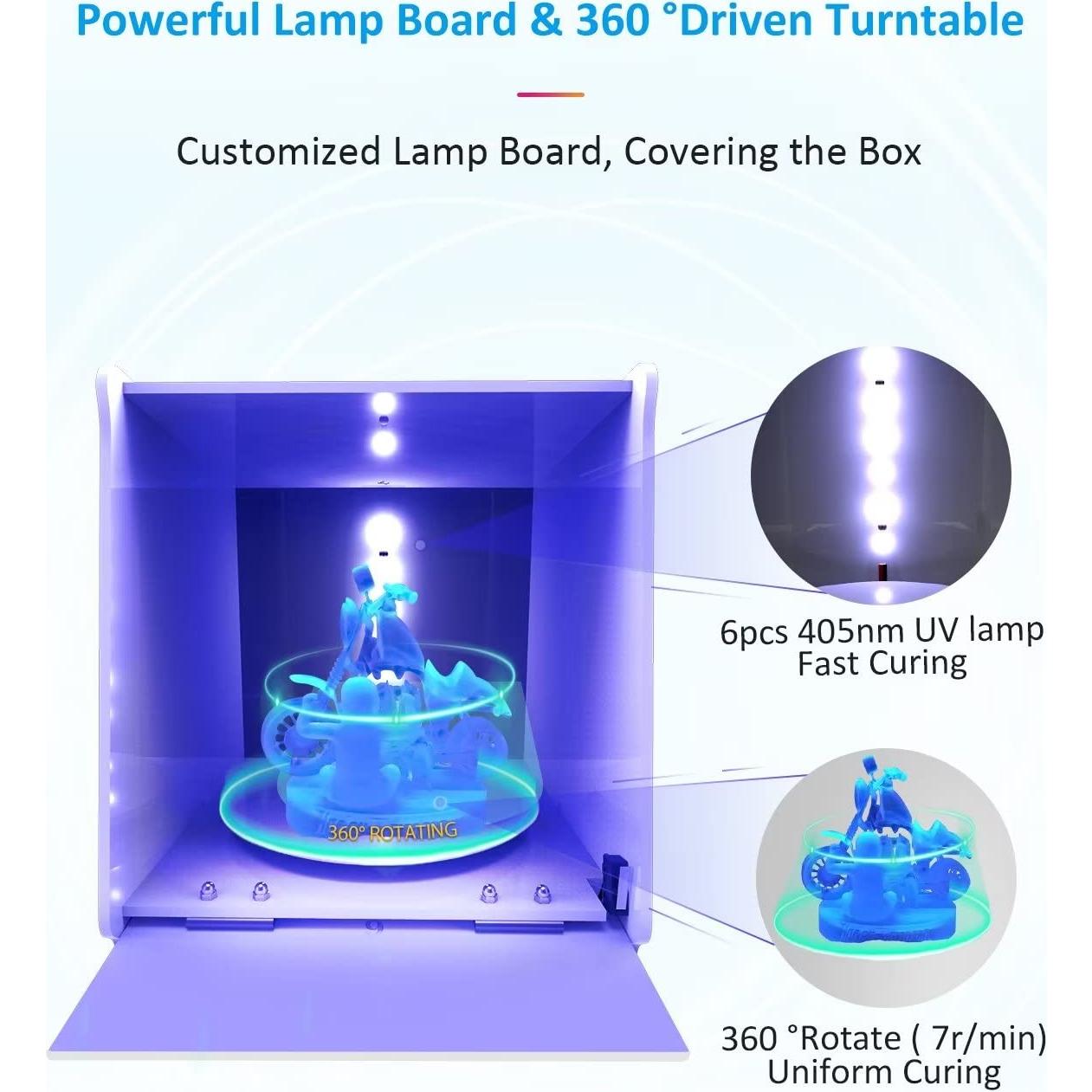 Caja de Curado UV Geeetech GCB-1 con Plataforma Giratoria 360°