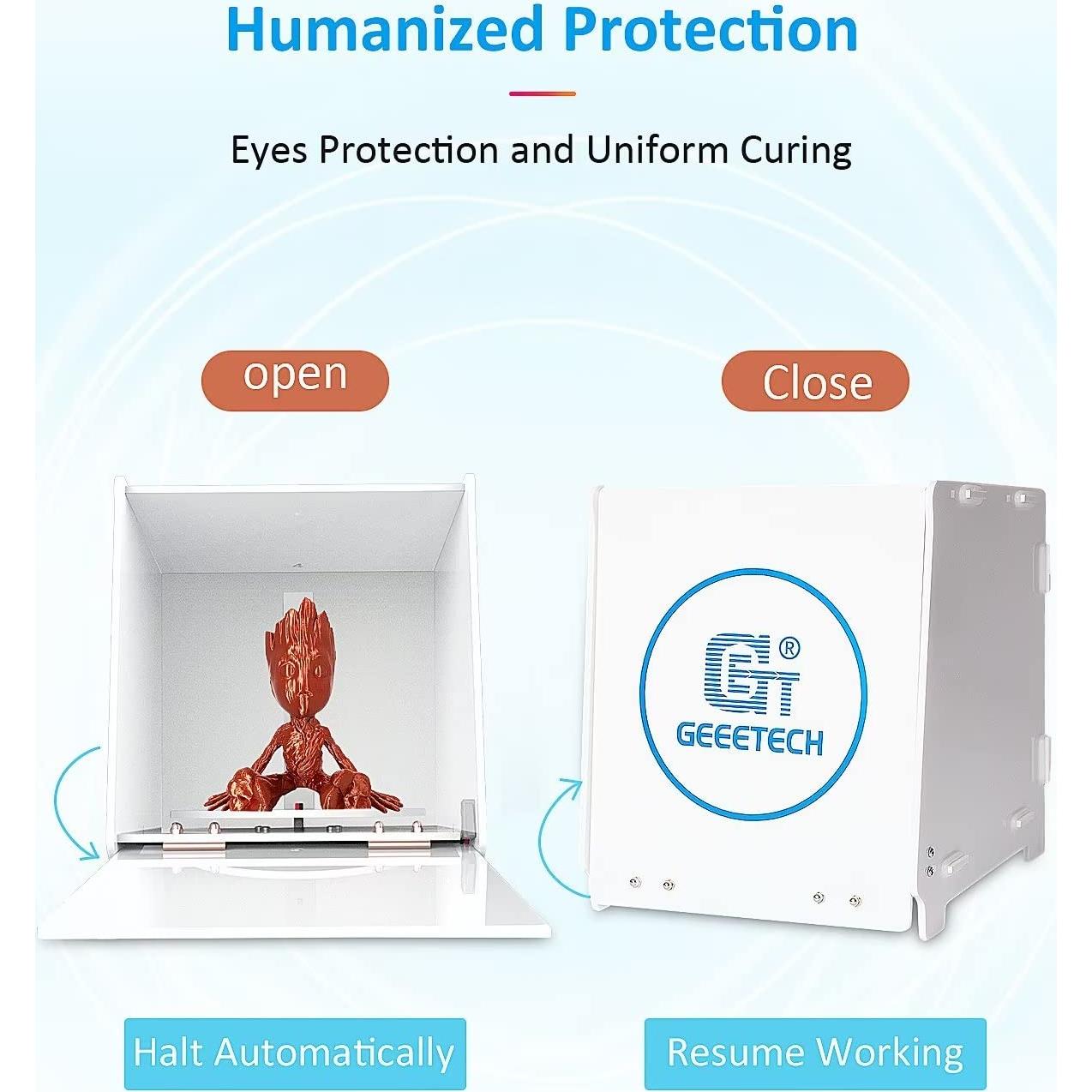 Caja de Curado UV Geeetech GCB-1 con Plataforma Giratoria 360°
