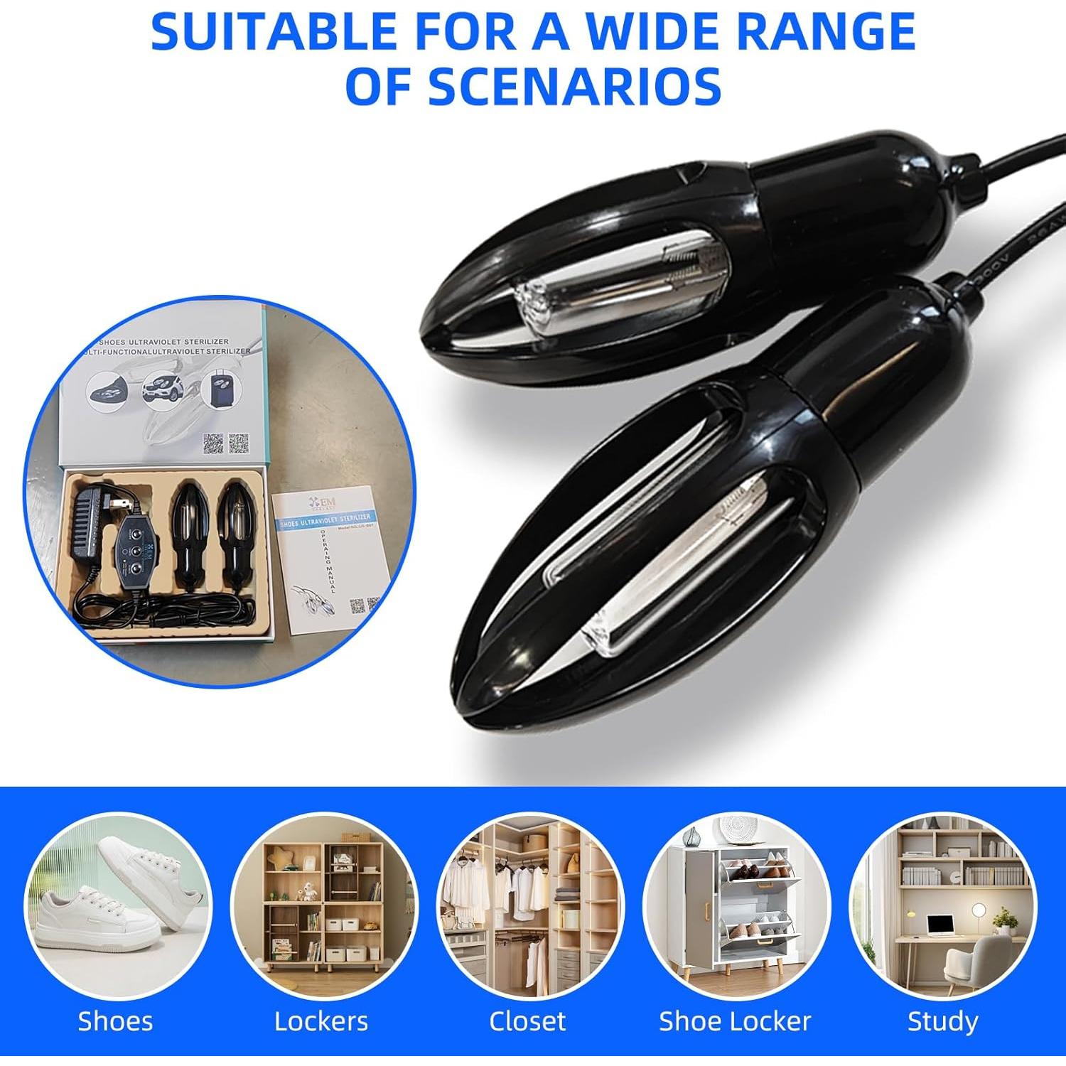 Desodorante de Zapatos UV LNBEI 10W, Luz Germicida Plegable