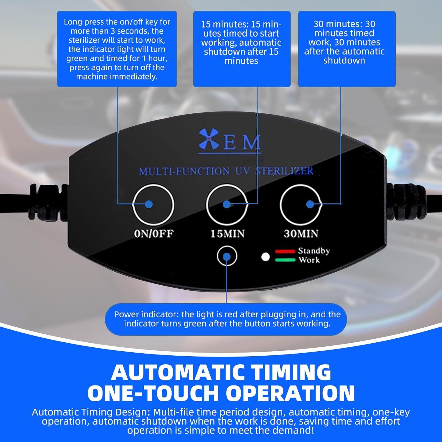Desodorante de Zapatos UV LNBEI 10W, Luz Germicida Plegable